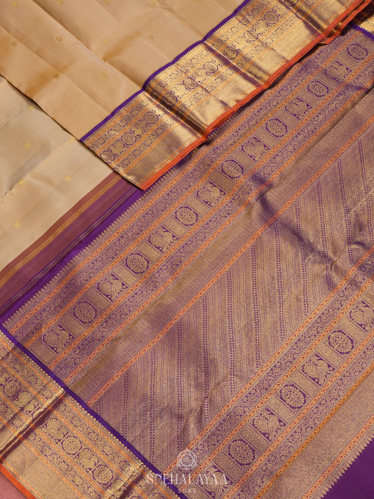 Gold  Kanjivaram Silk Saree