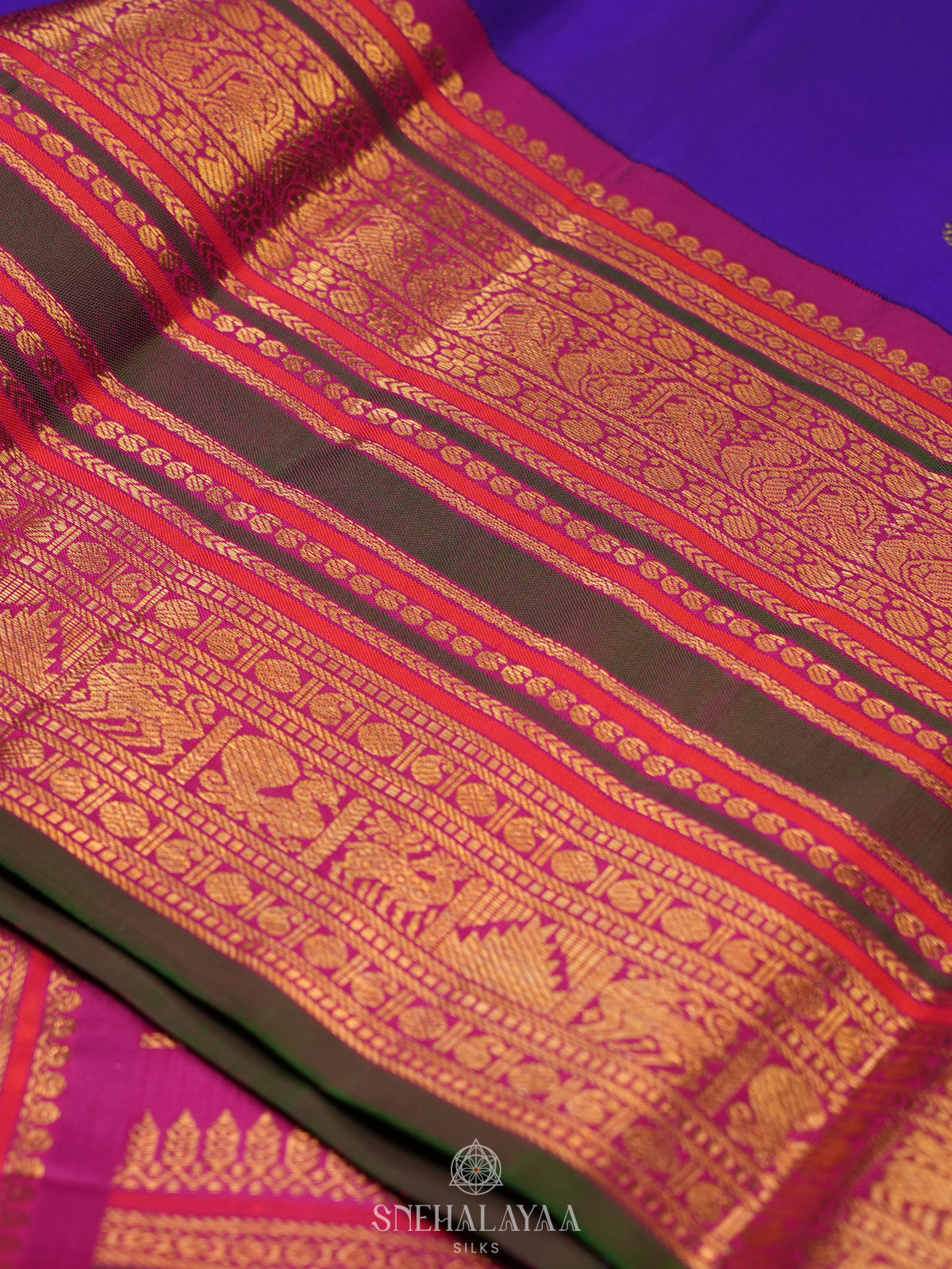 Purple Kanjivaram Silk Saree