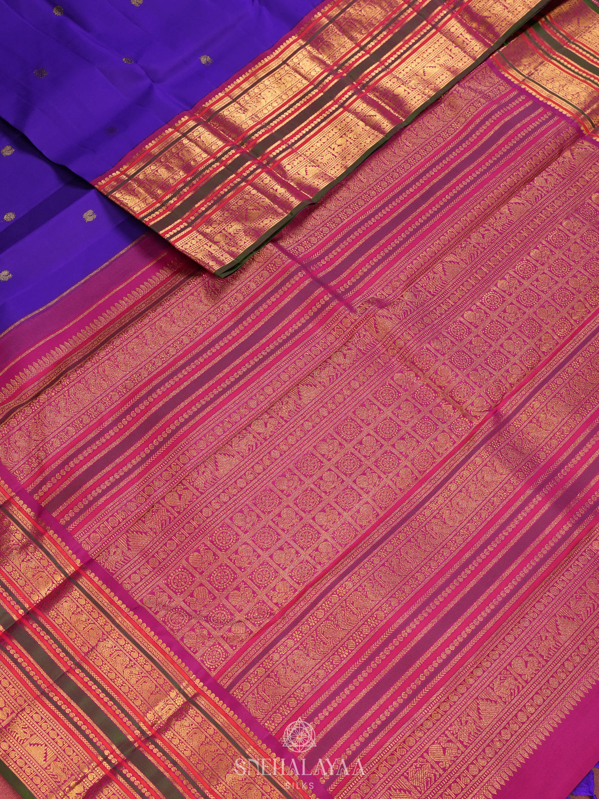 Purple Kanjivaram Silk Saree