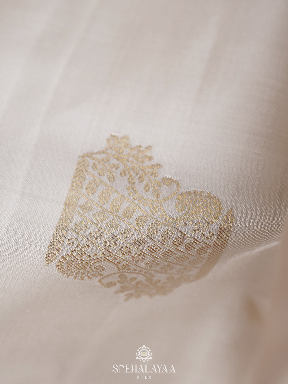 Off White Kanjivaram Silk Saree
