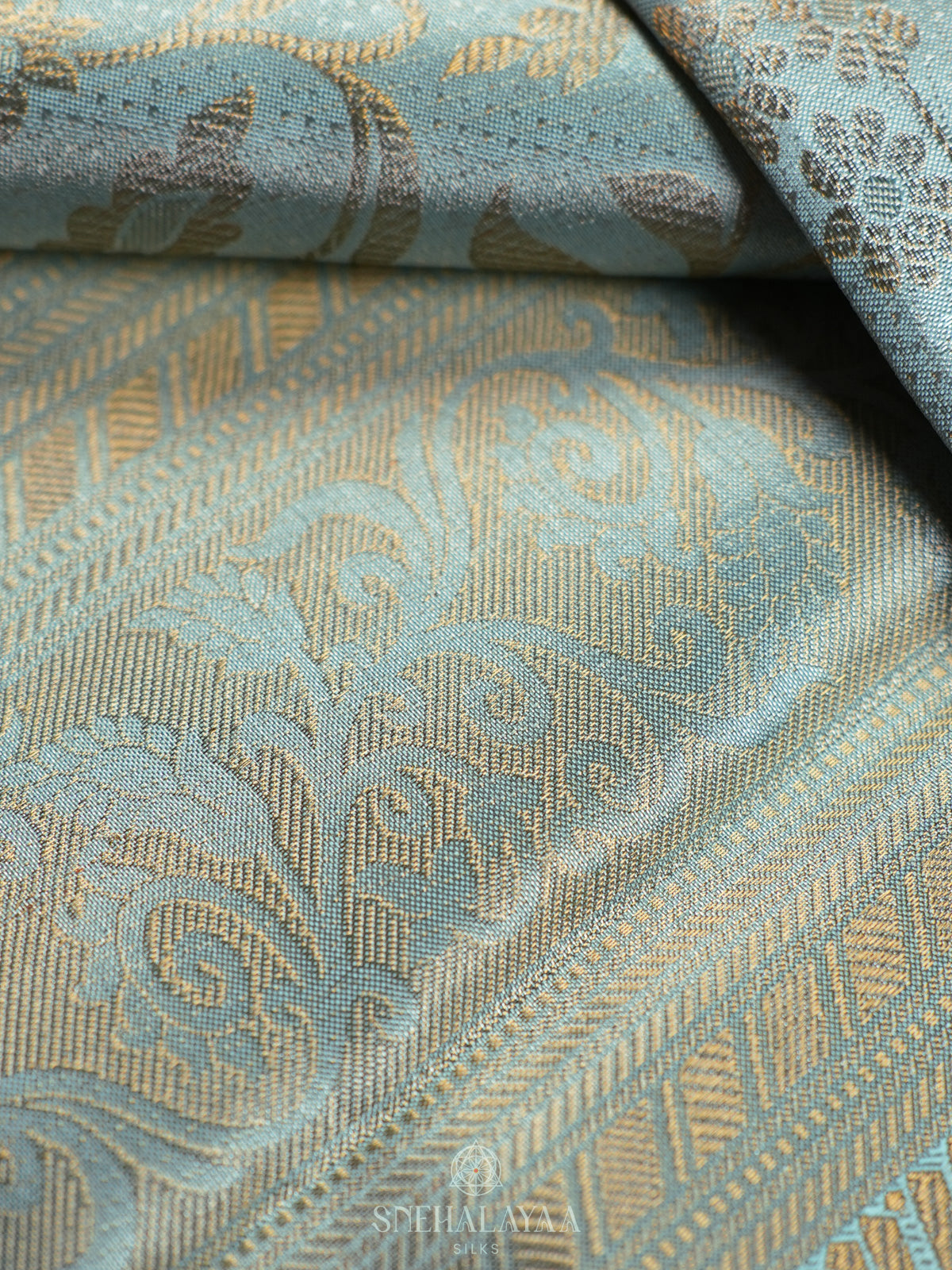 Mint Green Kanjivaram Silk Saree