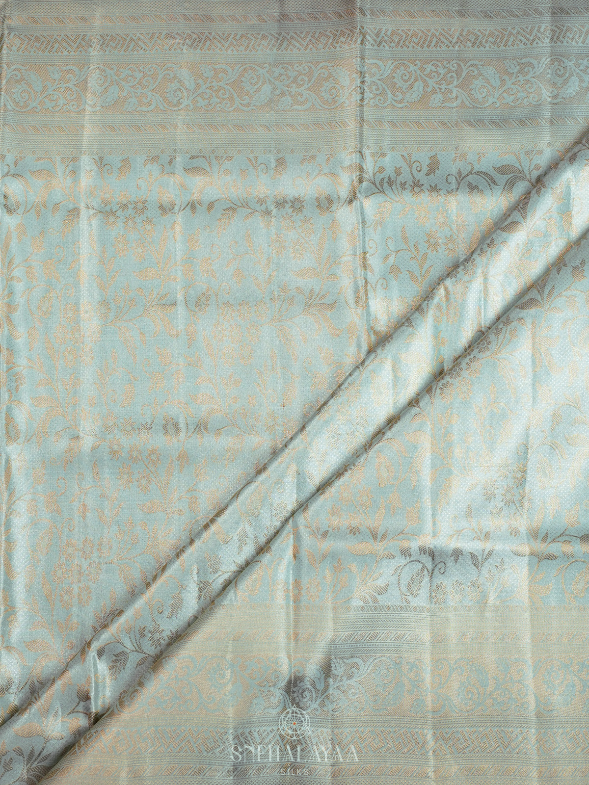 Mint Green Kanjivaram Silk Saree