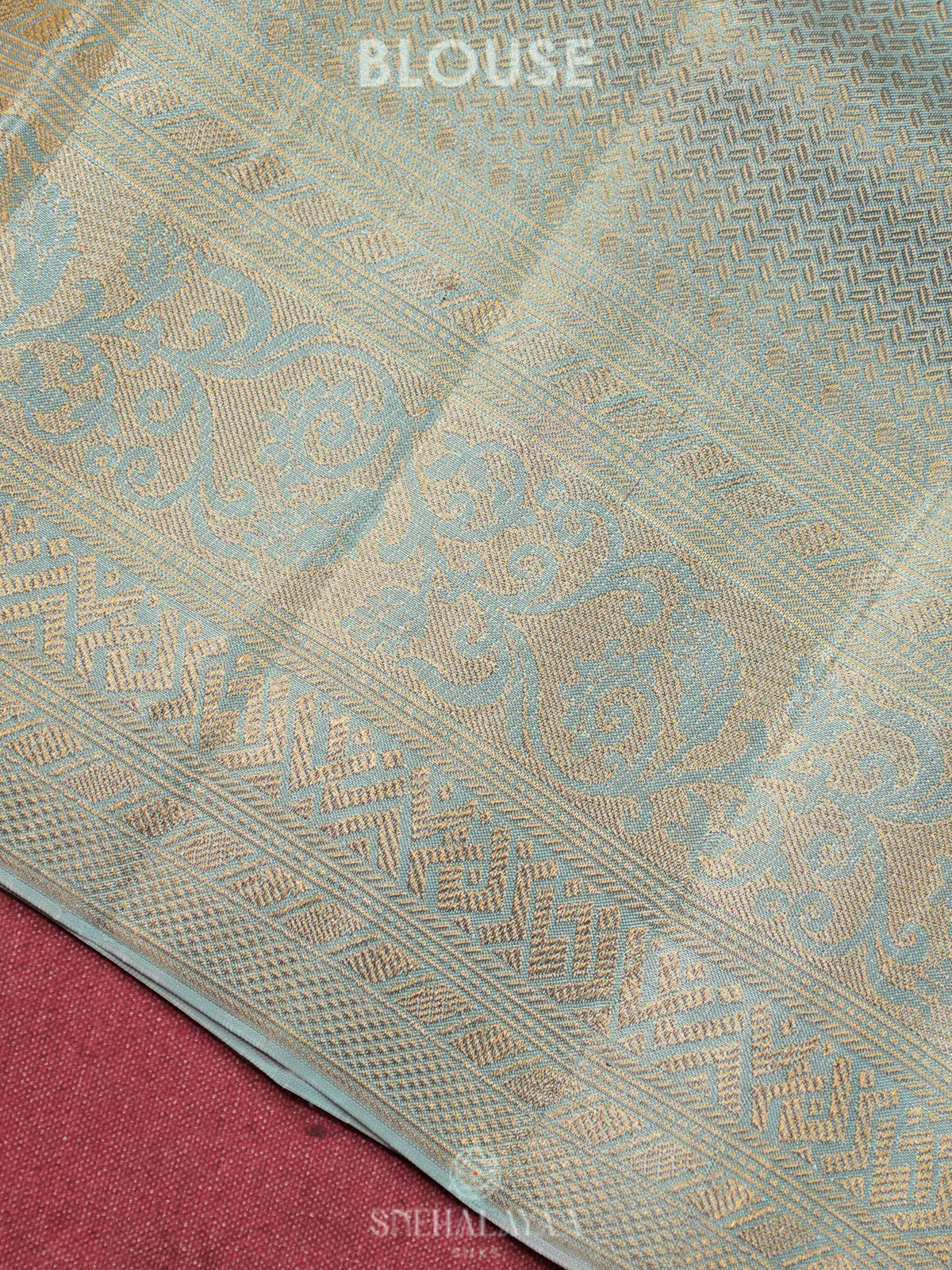 Mint Green Kanjivaram Silk Saree
