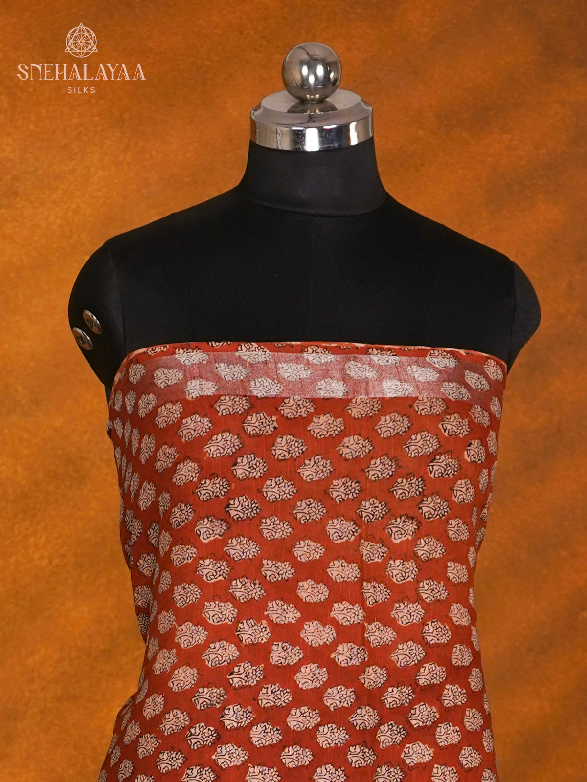 Maroon Linen Cotton 3-Piece Salwar Suit Material