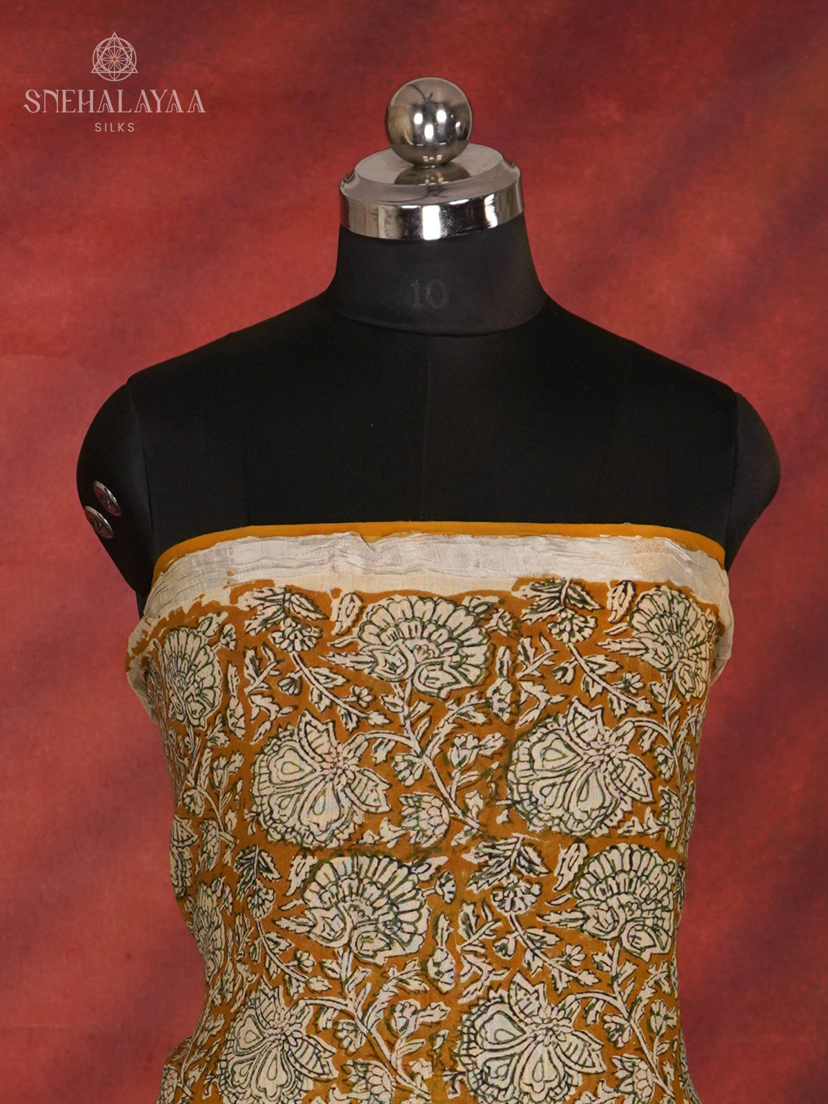Mustard Linen Cotton 3-Piece Salwar Suit Material