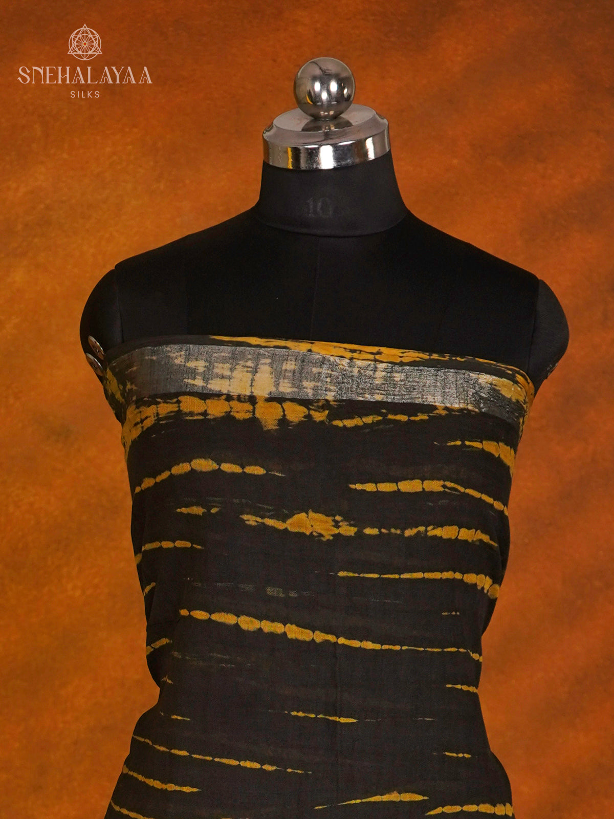 Black Linen Cotton 3-Piece Salwar Suit Material