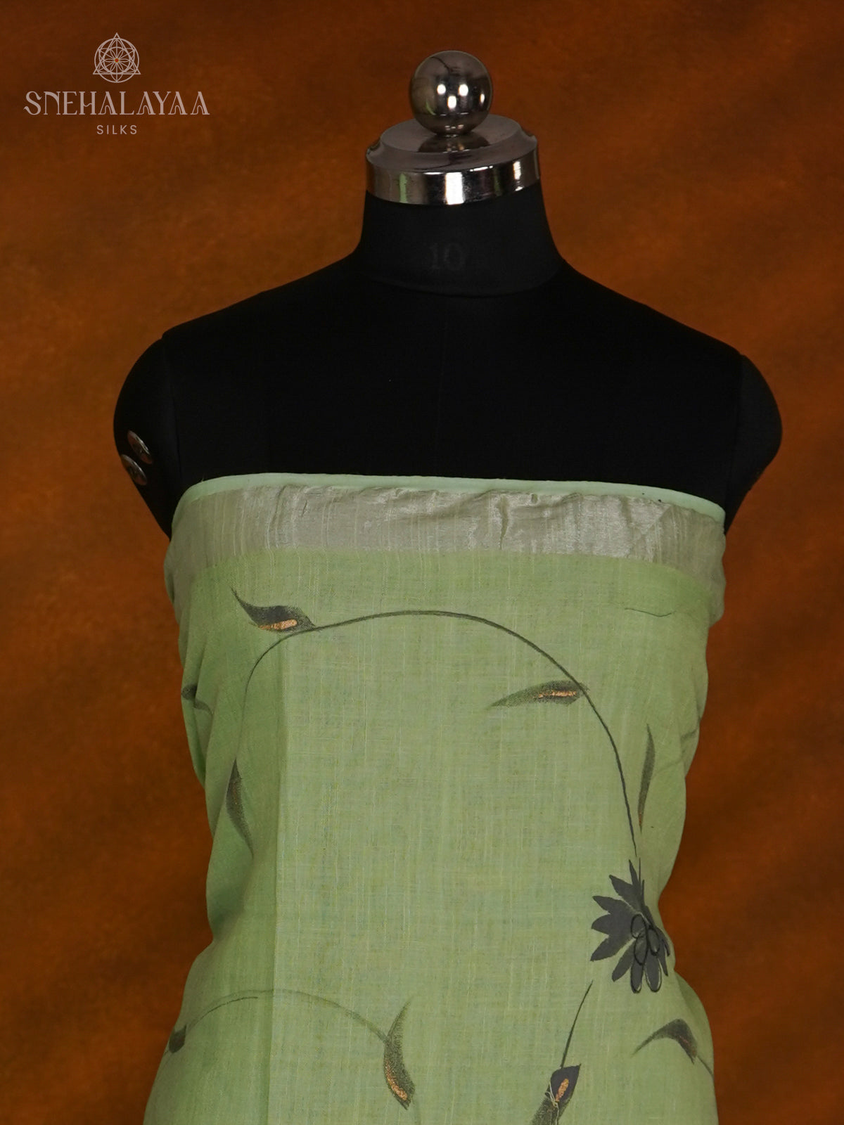Pista Green Linen Cotton 3-Piece Salwar Suit Material