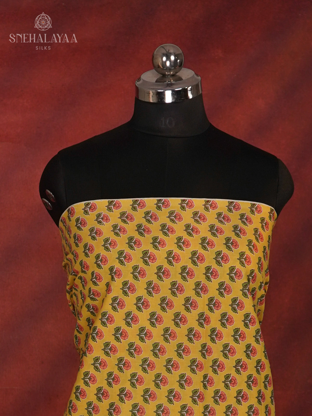 Yellow Linen Cotton 3-Piece Salwar Suit Material
