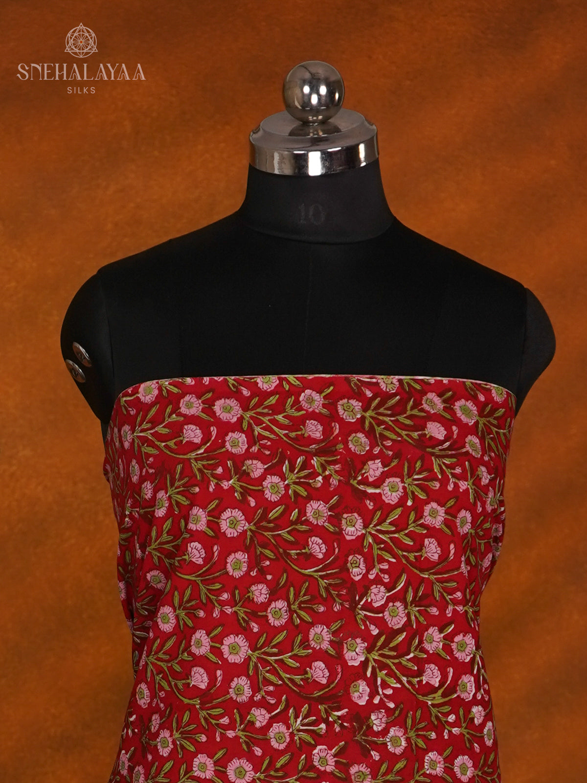 Maroon Linen Cotton 3-Piece Salwar Suit Material