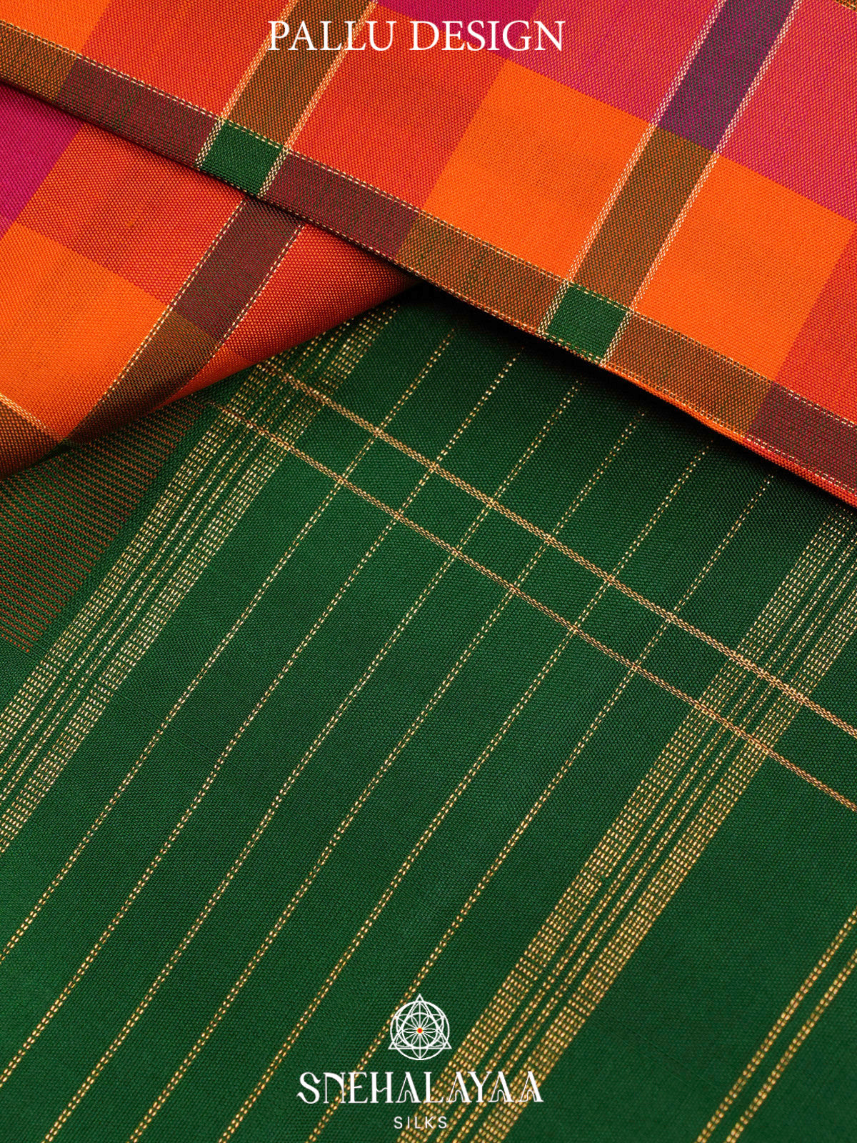 Multicolour Kanjivaram Silk Saree