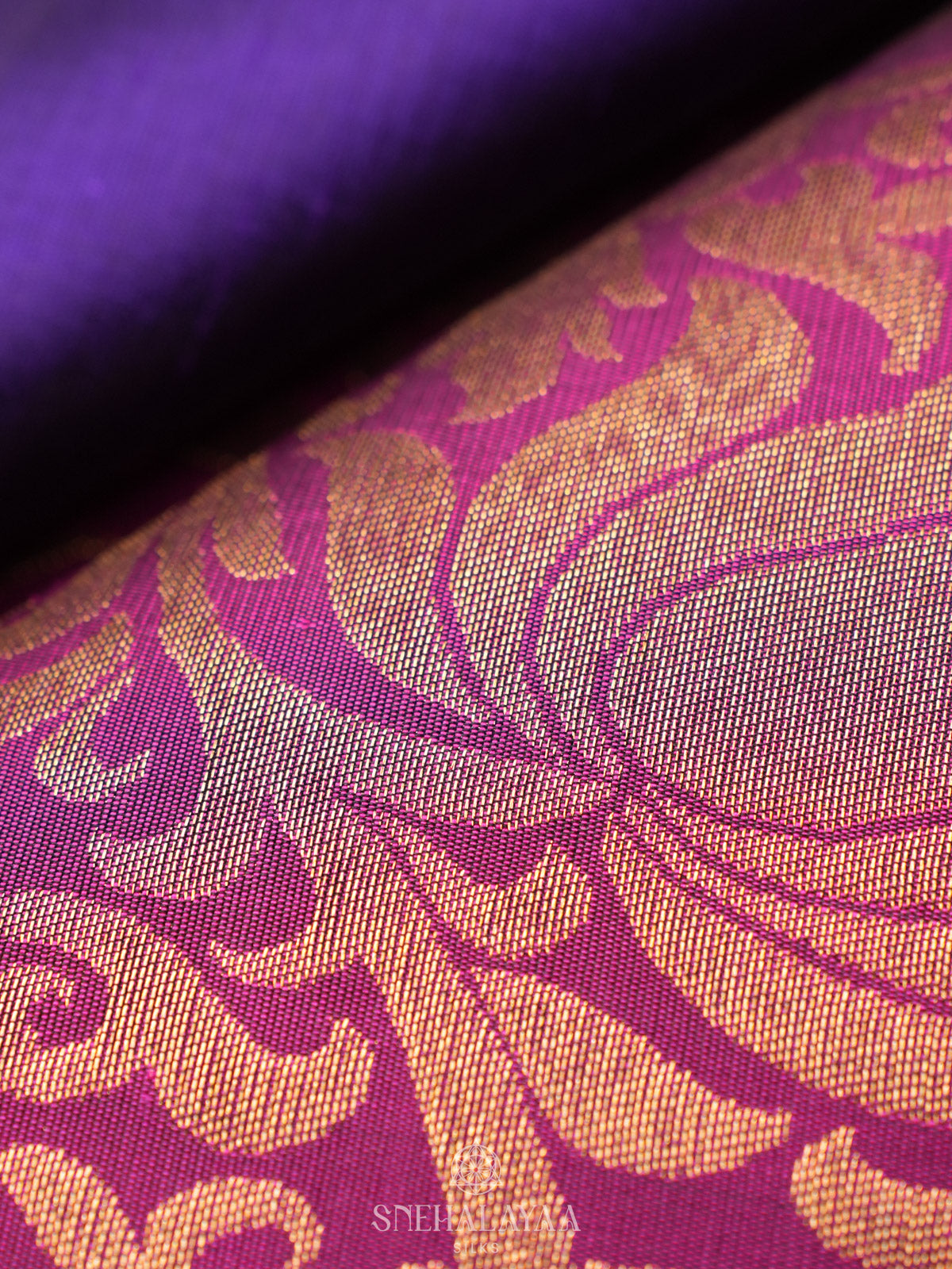 Purple Kanjivaram Silk Saree