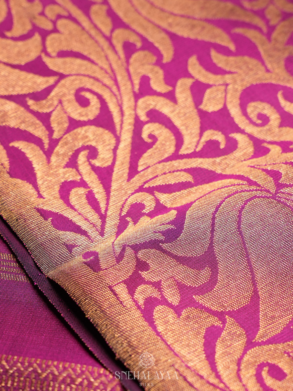 Purple Kanjivaram Silk Saree