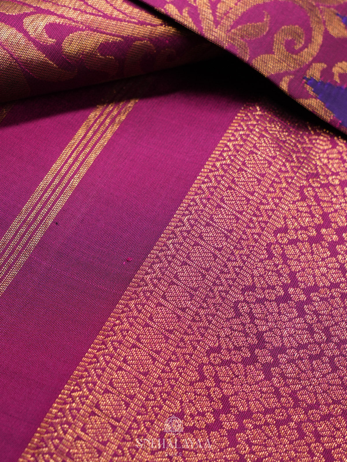 Purple Kanjivaram Silk Saree