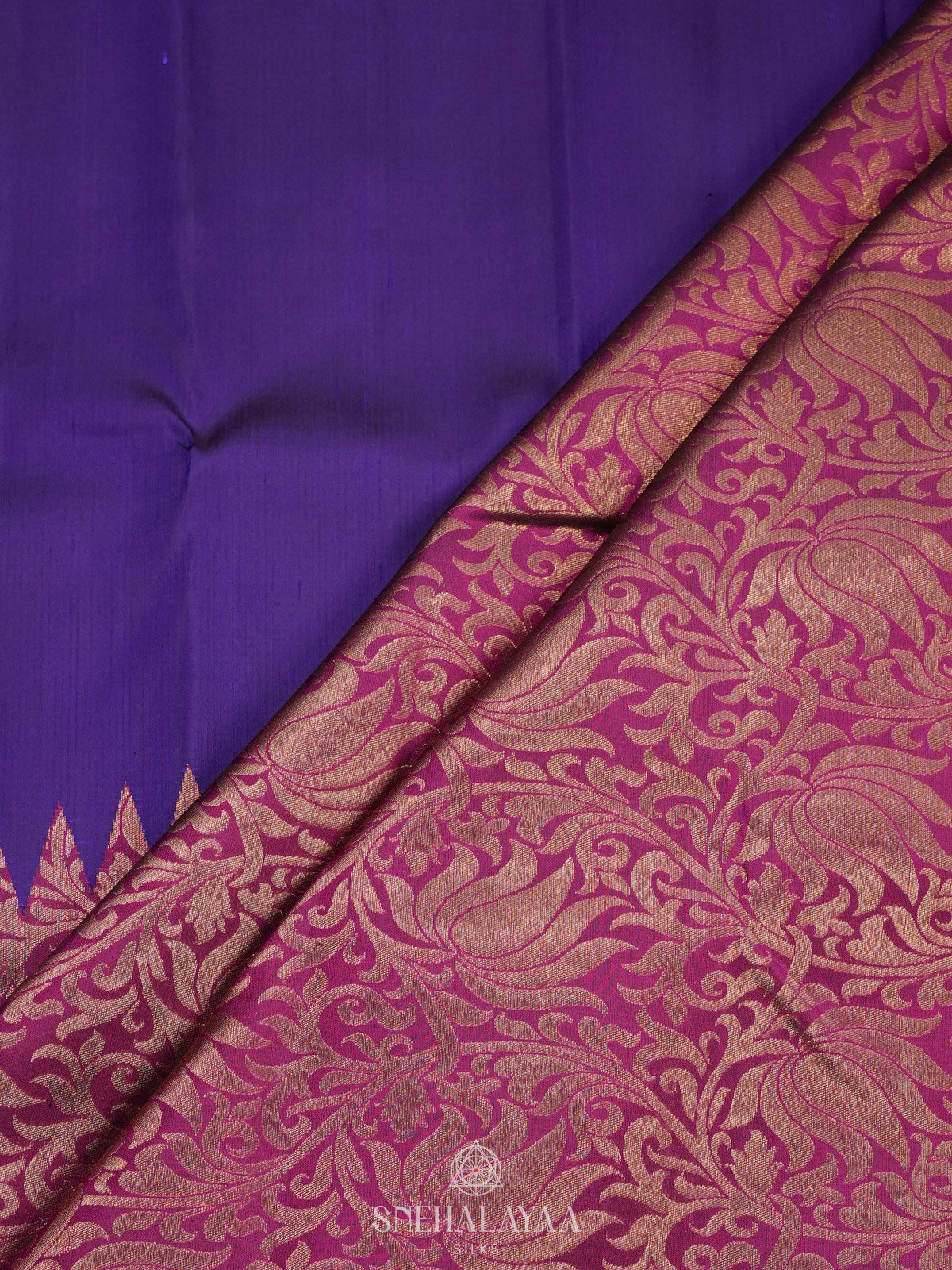 Purple Kanjivaram Silk Saree