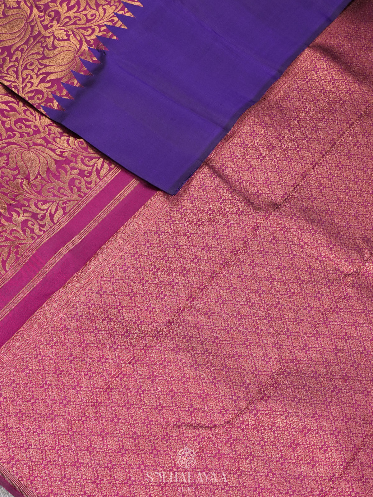 Purple Kanjivaram Silk Saree