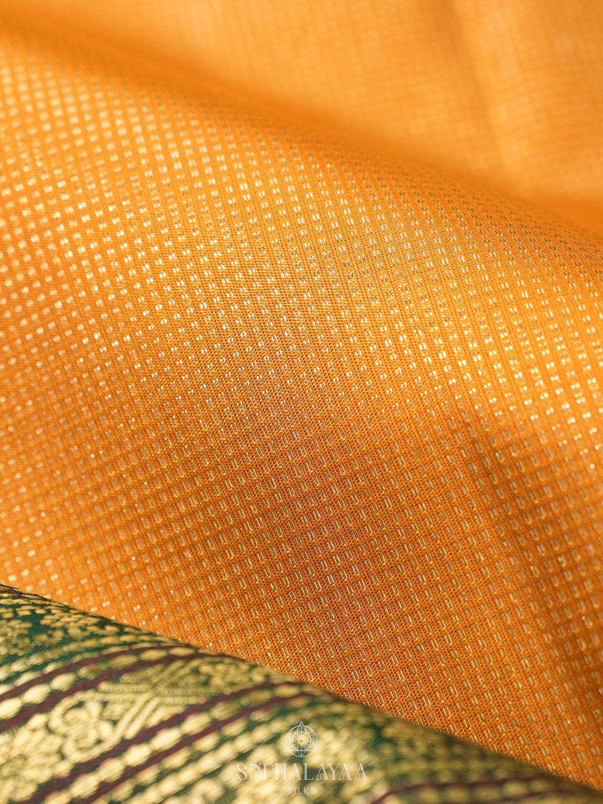 Mango Yellow Kanjivaram Silk Saree