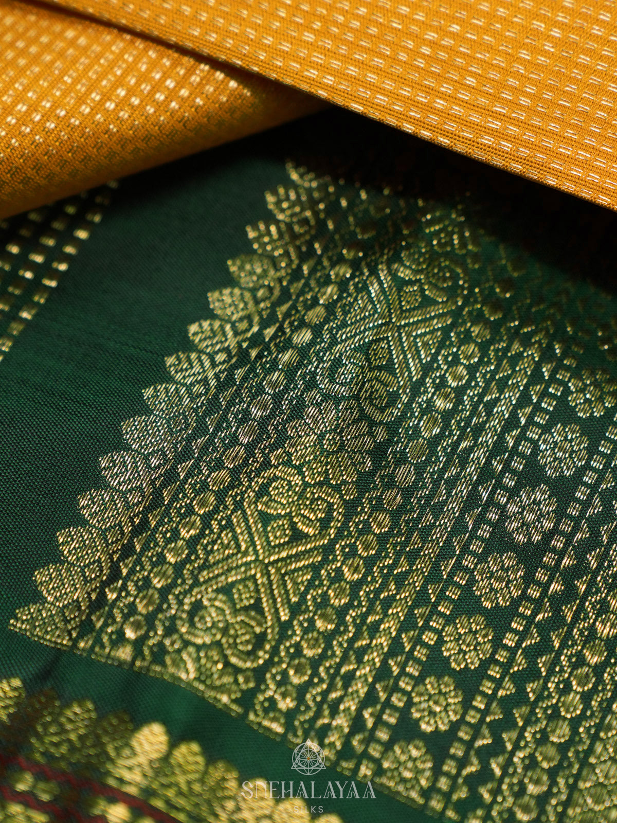 Mango Yellow Kanjivaram Silk Saree