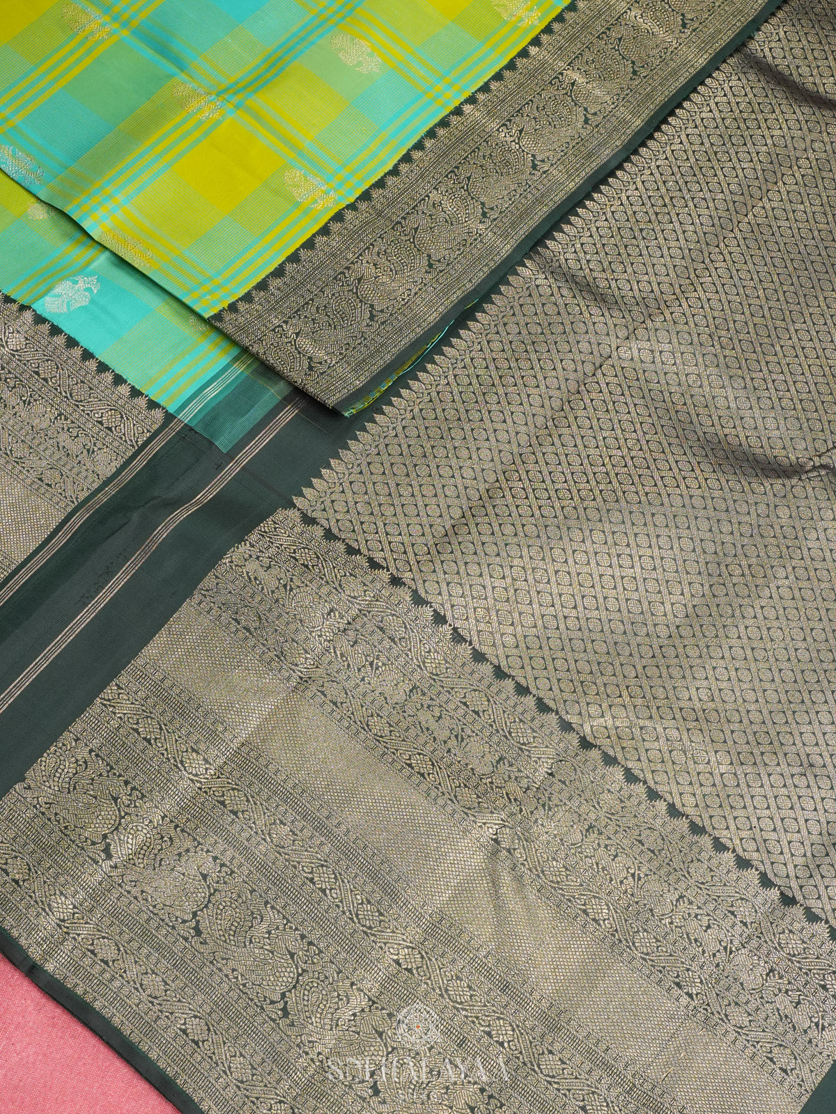 Multicolour Kanjivaram Silk Saree
