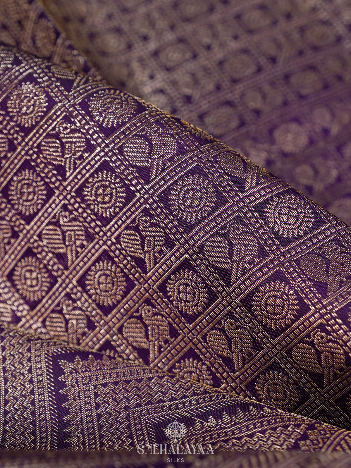 Purple Kanjivaram Silk Saree