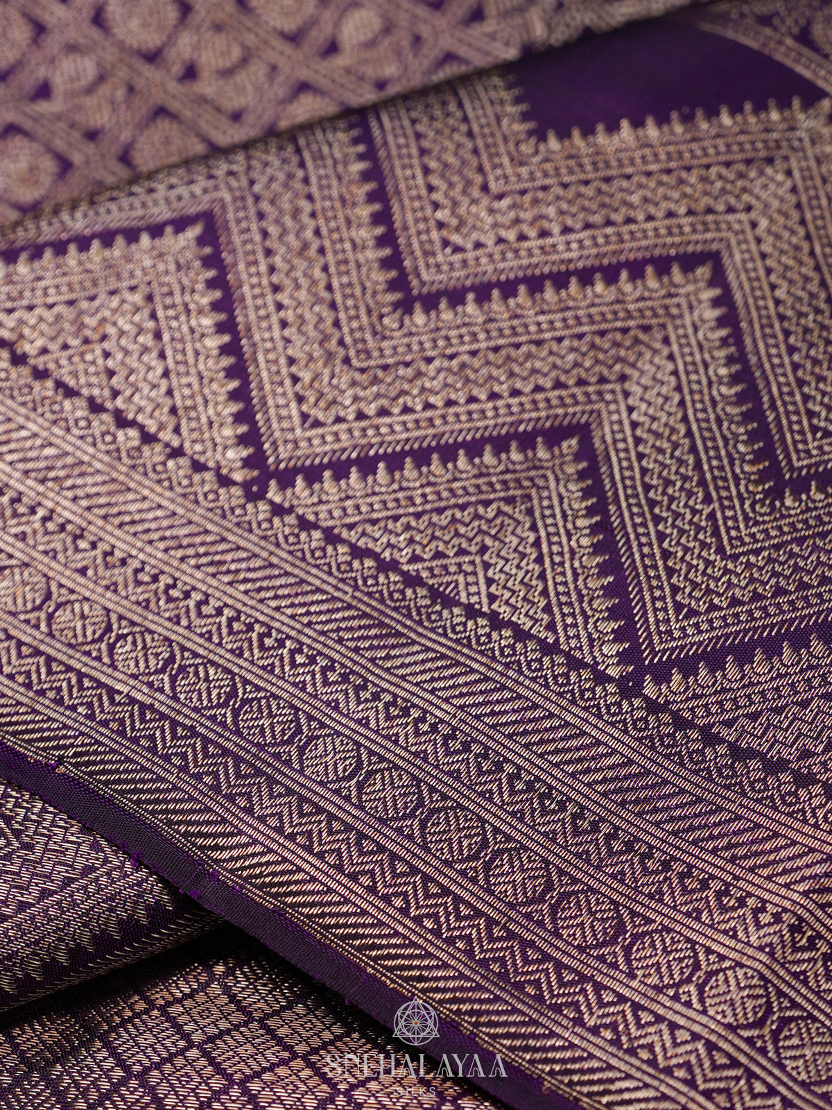 Purple Kanjivaram Silk Saree