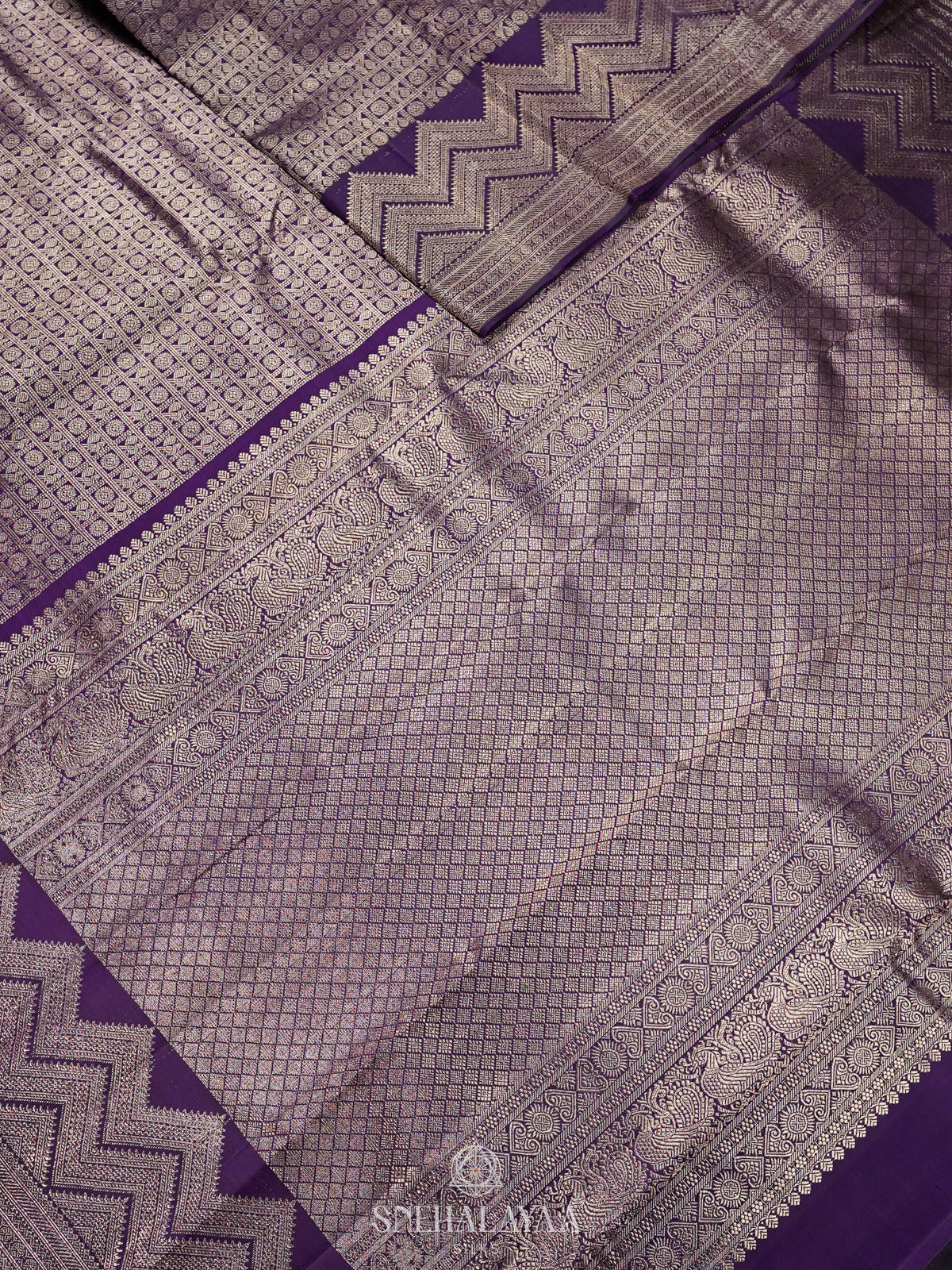 Purple Kanjivaram Silk Saree