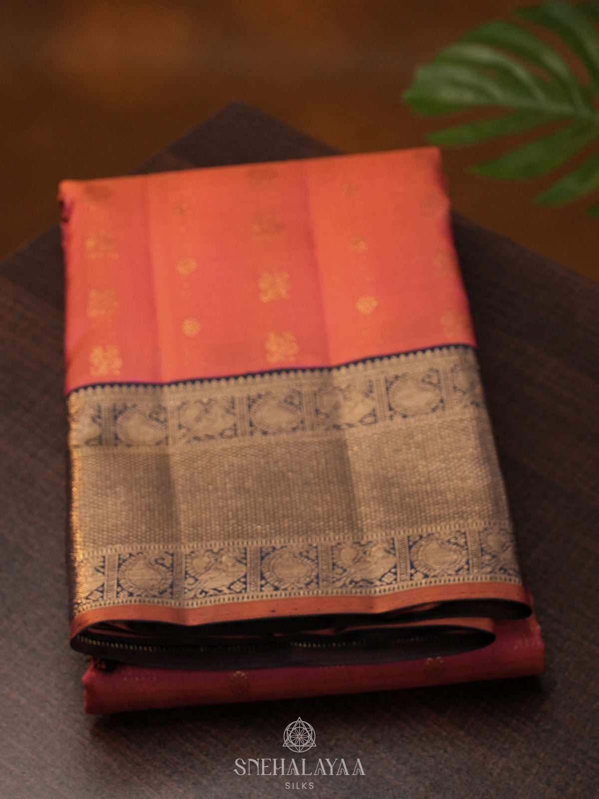 Ruby Red Kanjivaram Silk Saree