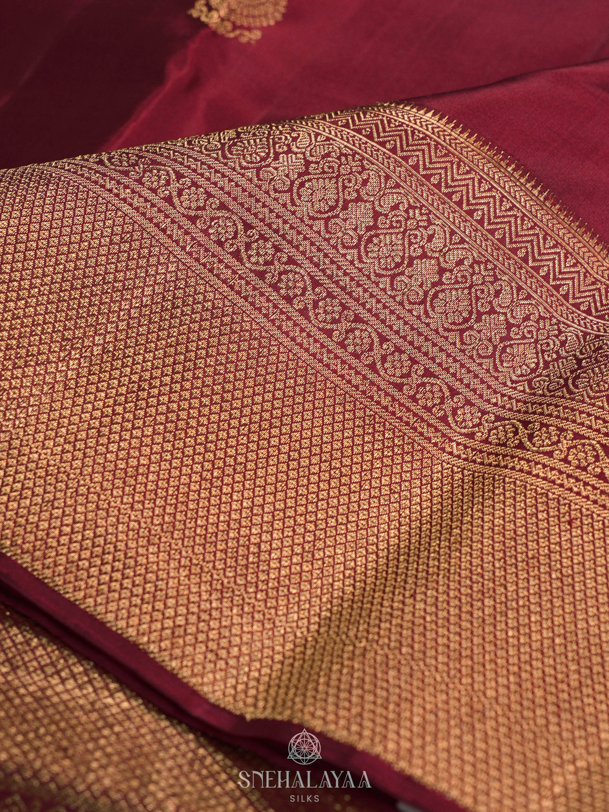 Marron Kanjivaram Silk Saree