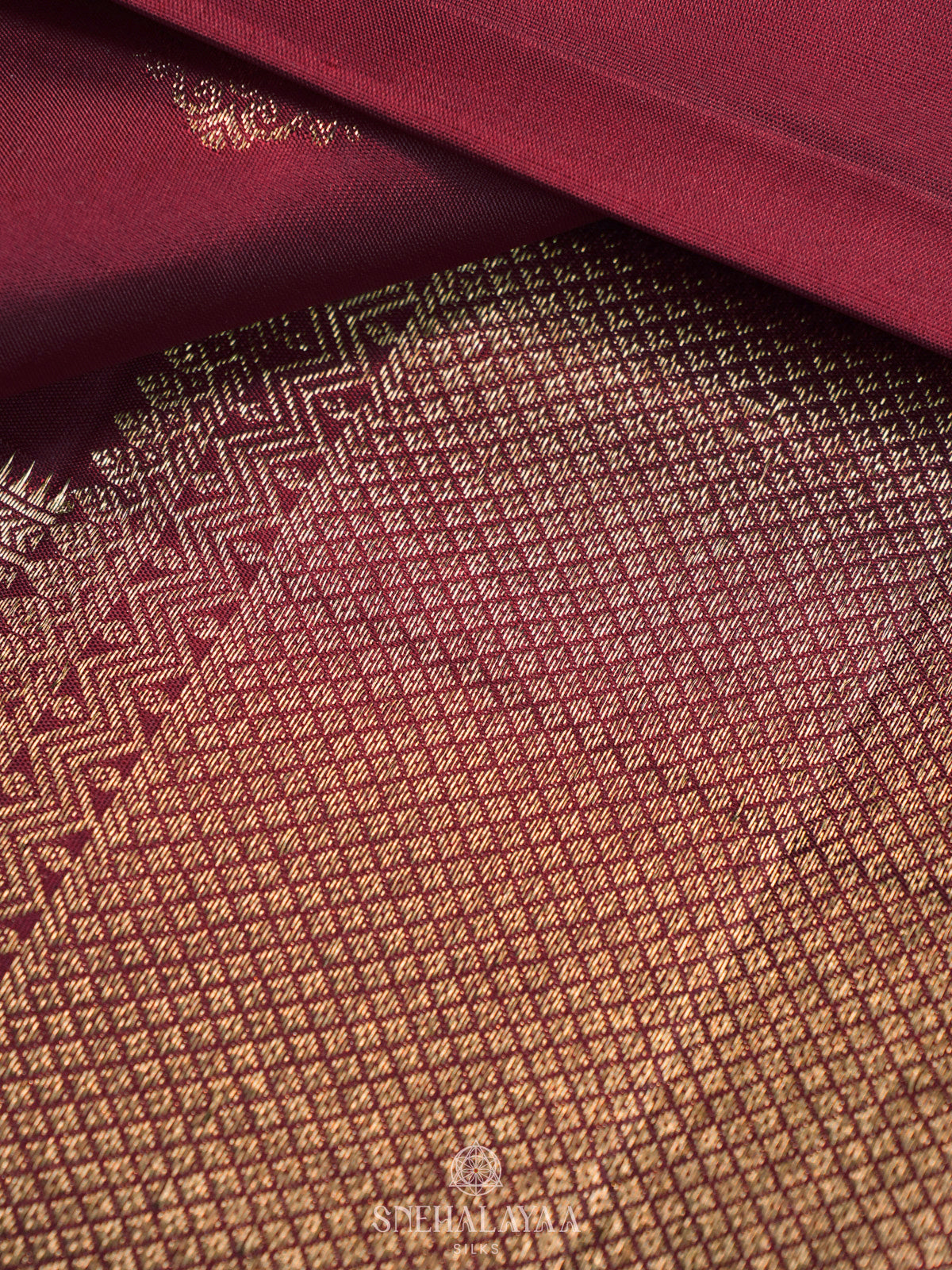 Marron Kanjivaram Silk Saree