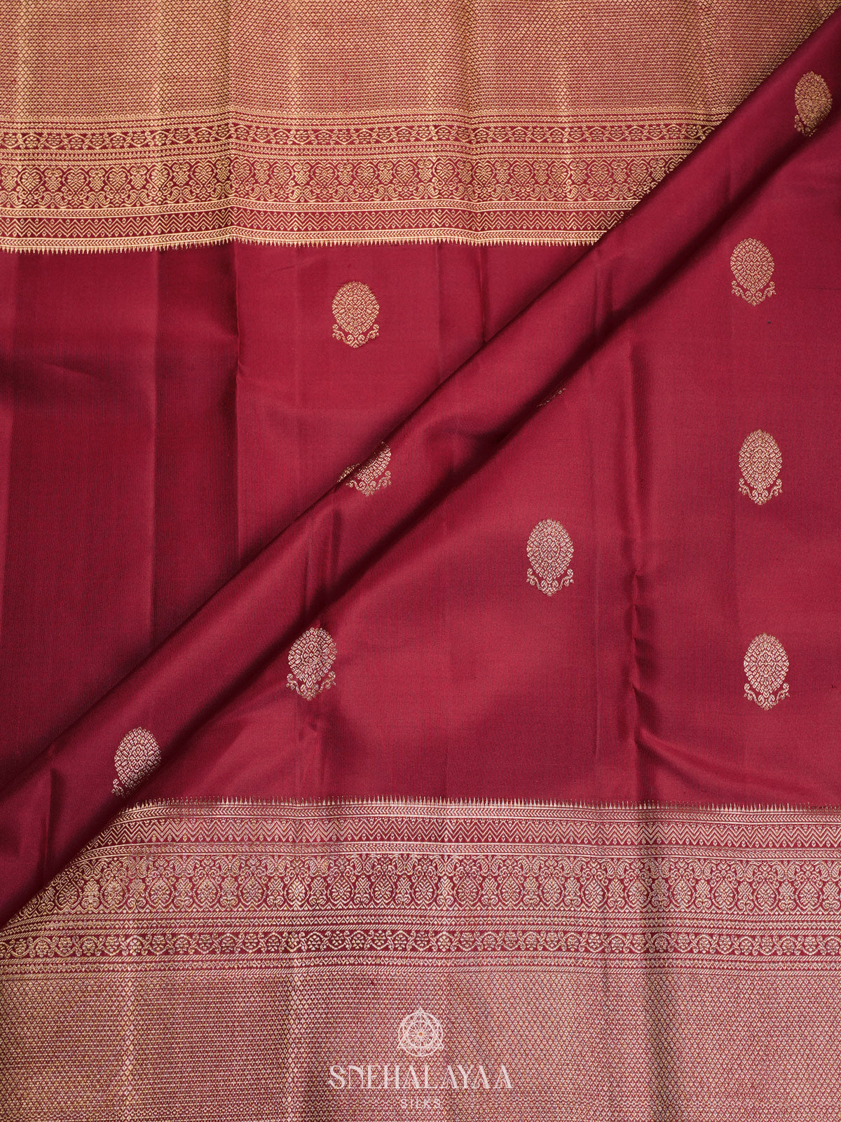 Marron Kanjivaram Silk Saree