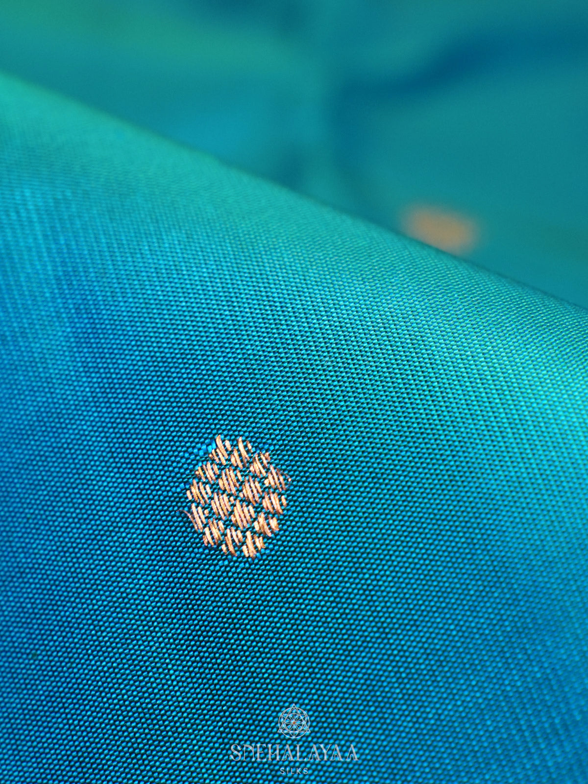 Peacock Blue Kanjivaram Silk Saree