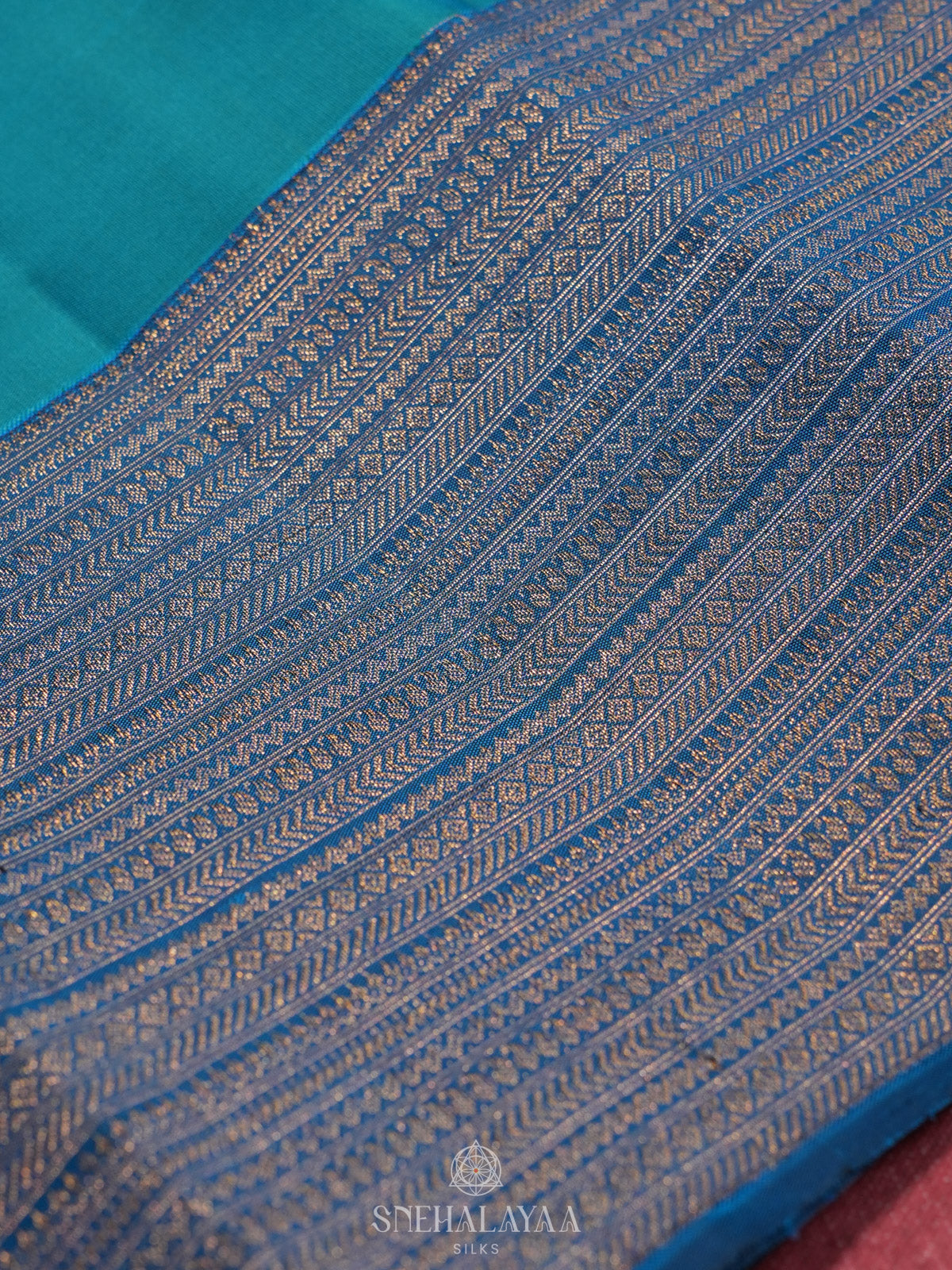 Peacock Blue Kanjivaram Silk Saree