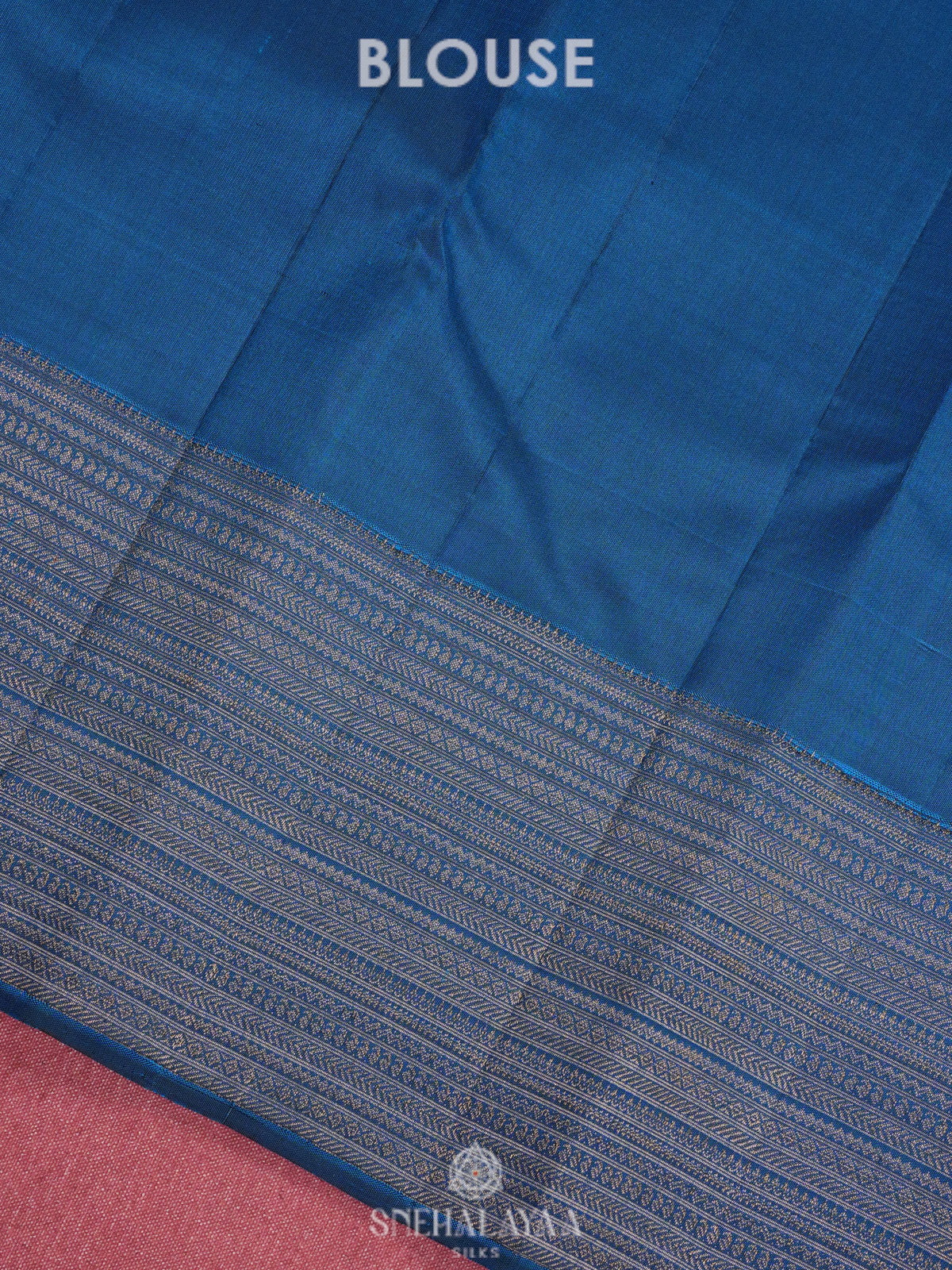 Peacock Blue Kanjivaram Silk Saree