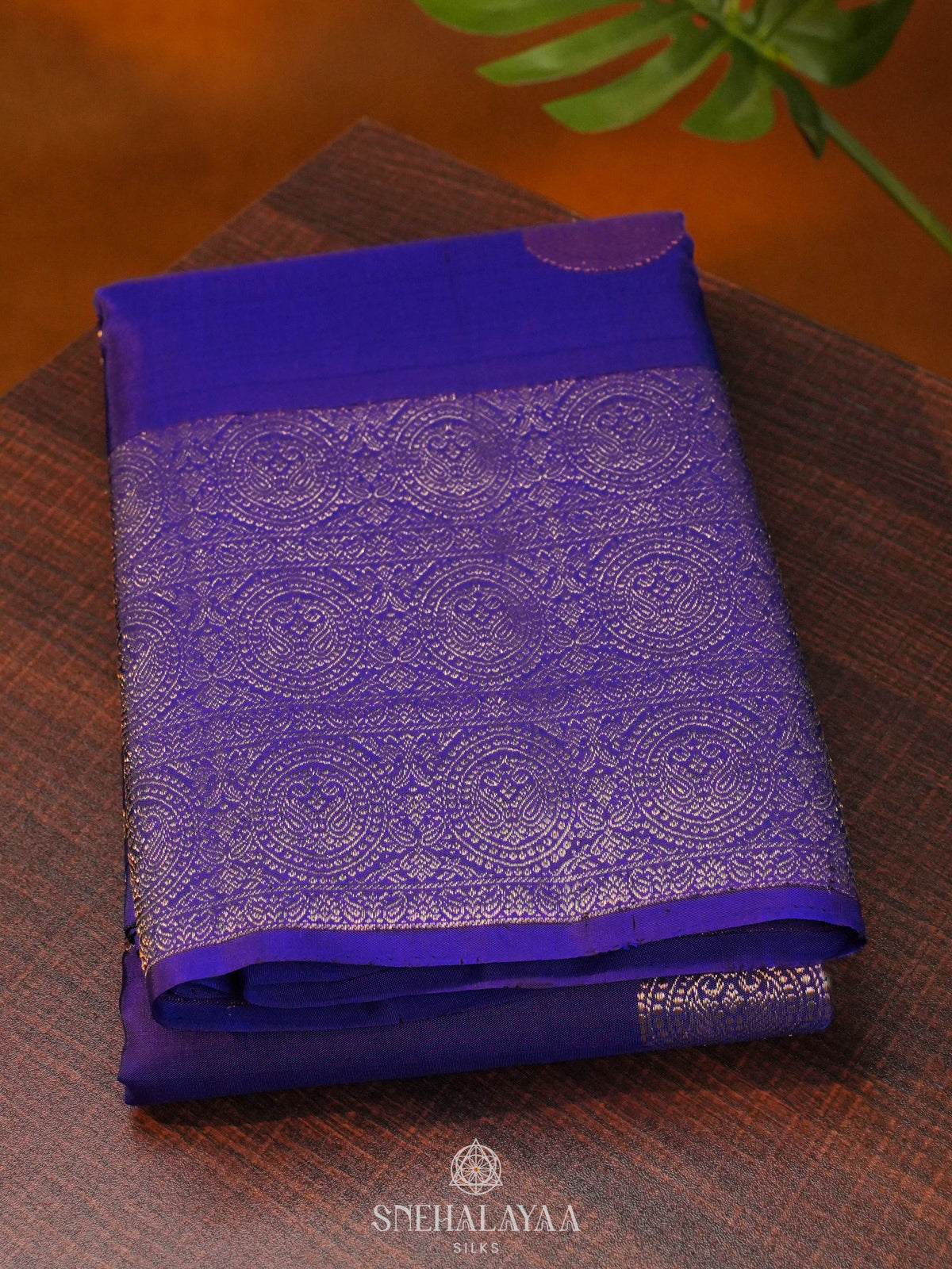 Navy Blue Kanjivaram Silk Saree