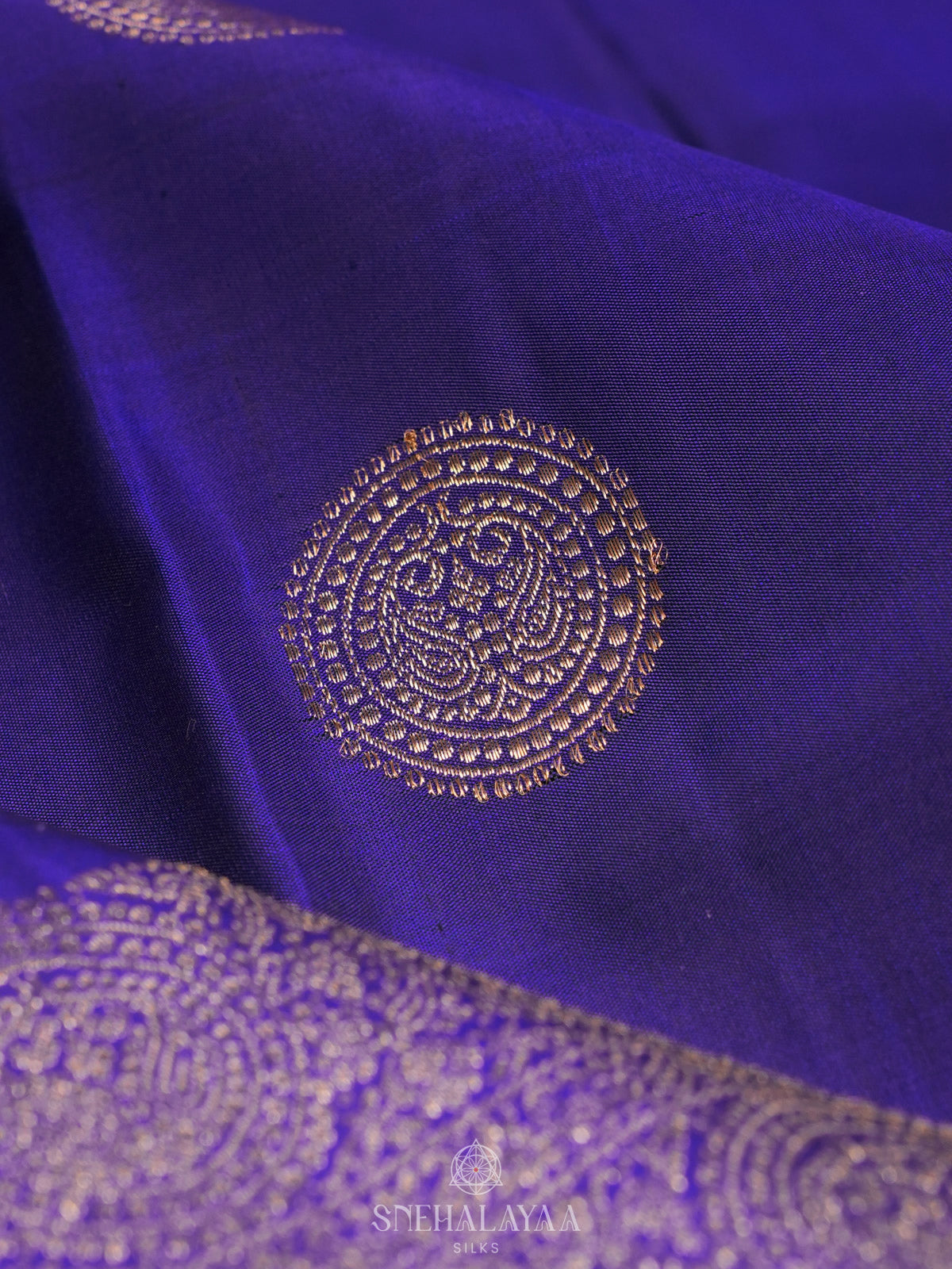 Navy Blue Kanjivaram Silk Saree