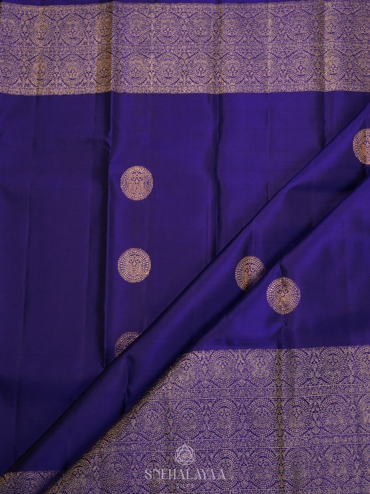 Navy Blue Kanjivaram Silk Saree