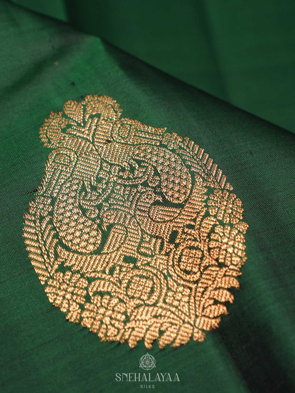 Emerald Green Kanjivaram Silk Saree