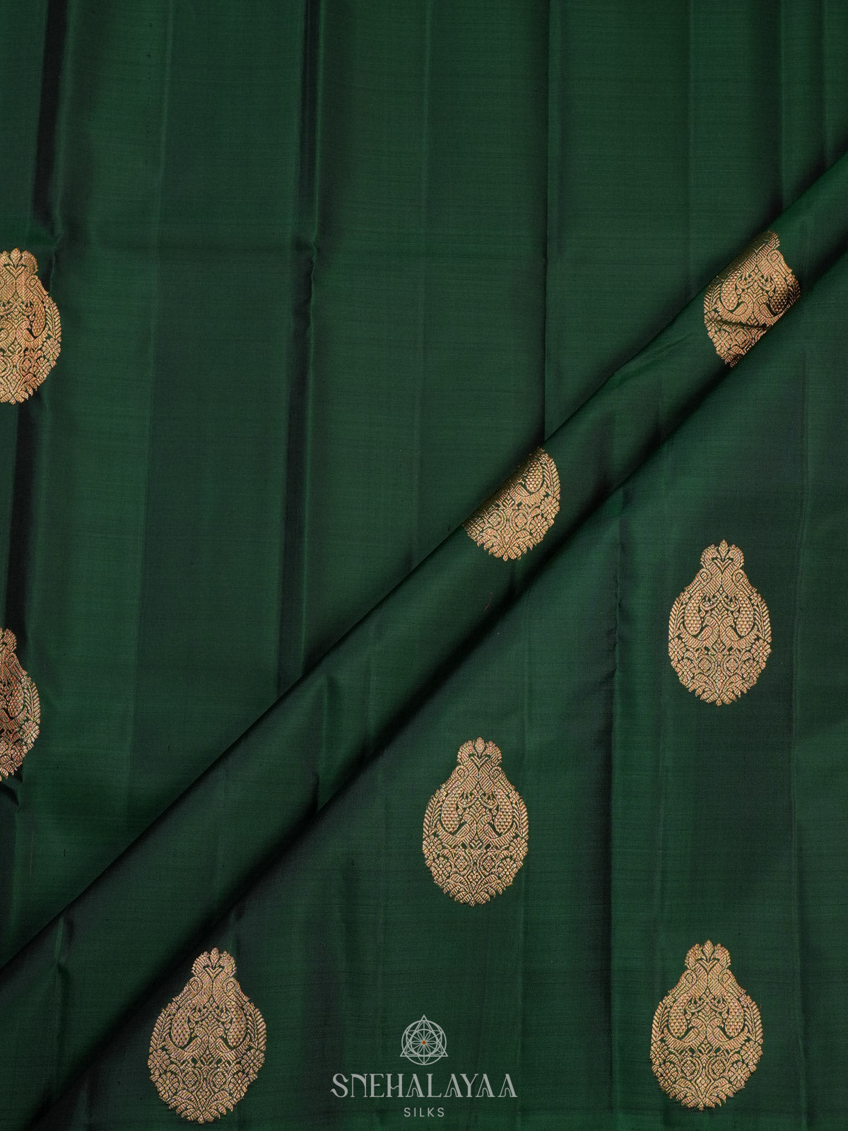 Emerald Green Kanjivaram Silk Saree