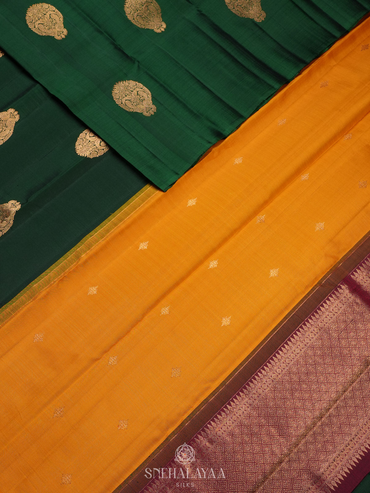 Emerald Green Kanjivaram Silk Saree