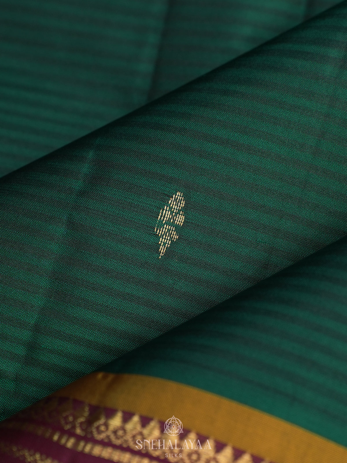 Forest Green Kanjivaram Silk Saree