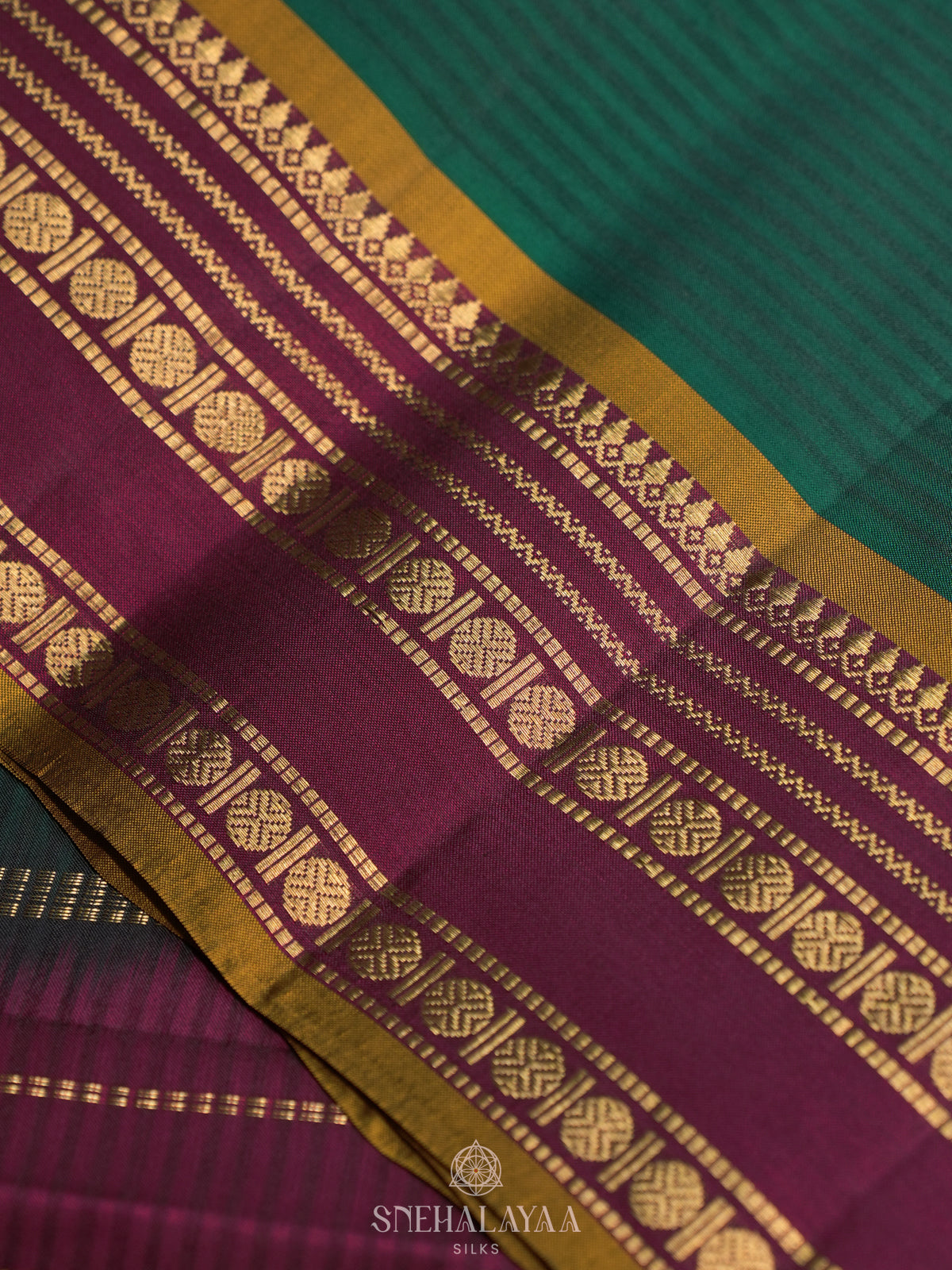 Forest Green Kanjivaram Silk Saree