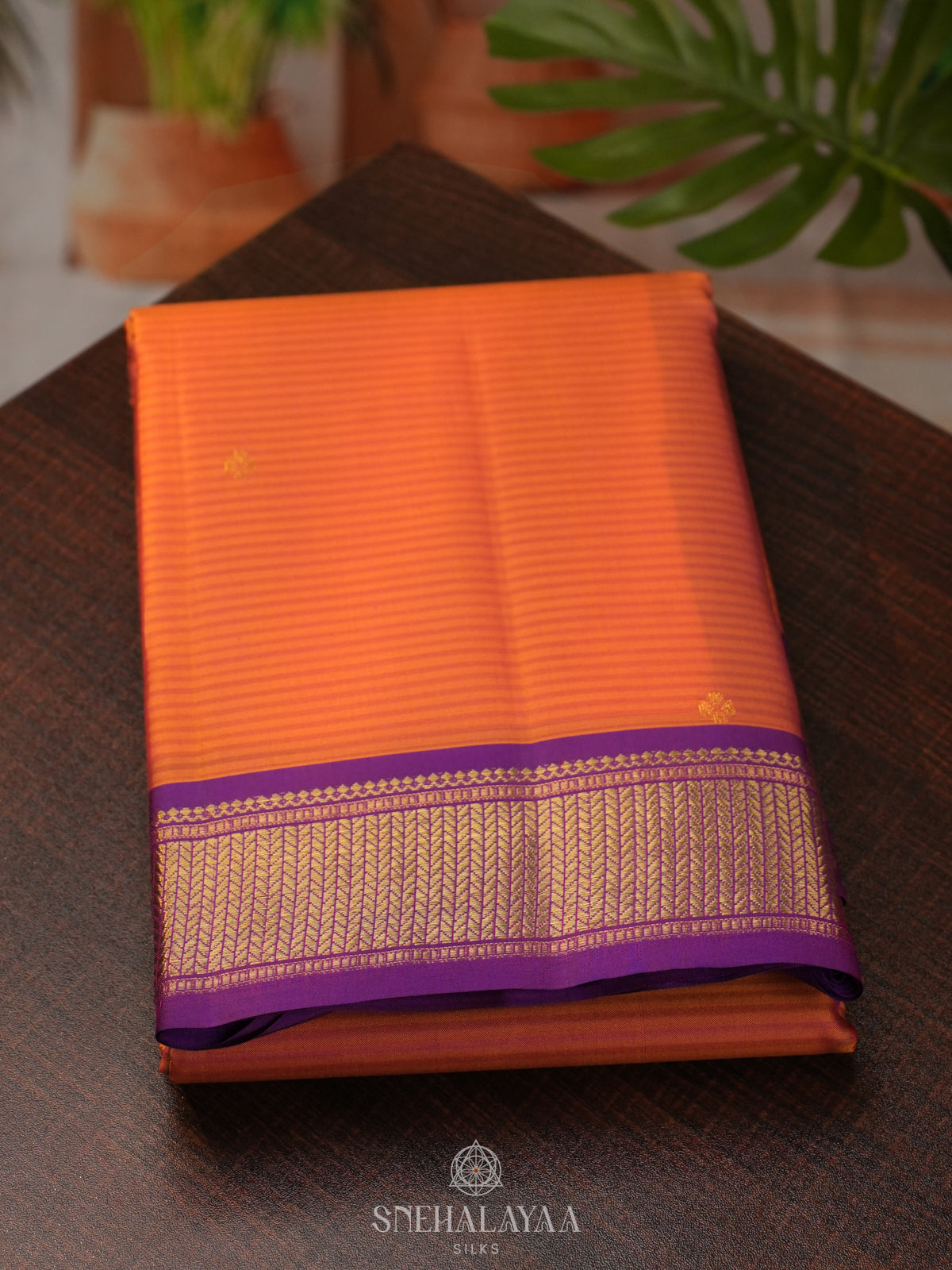 Orange Kanjivaram Silk Saree