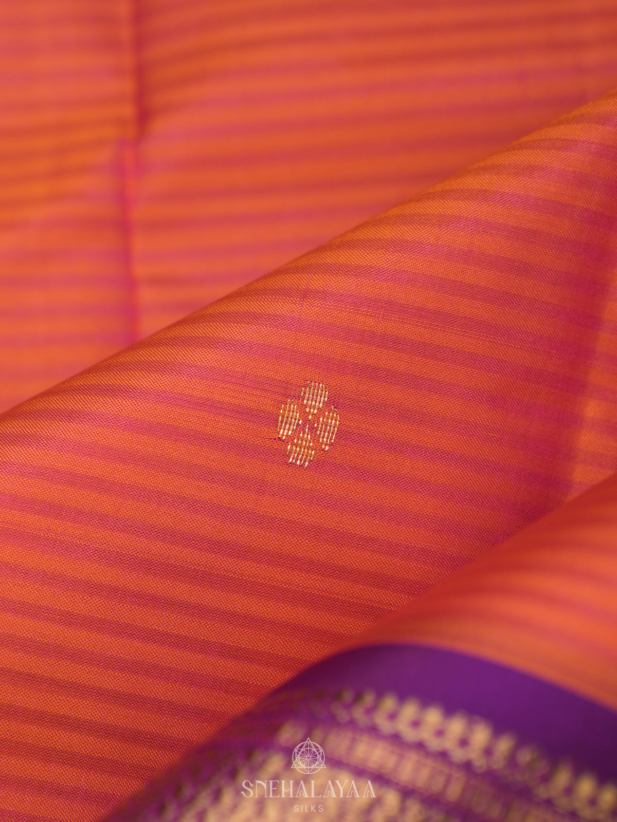 Orange Kanjivaram Silk Saree