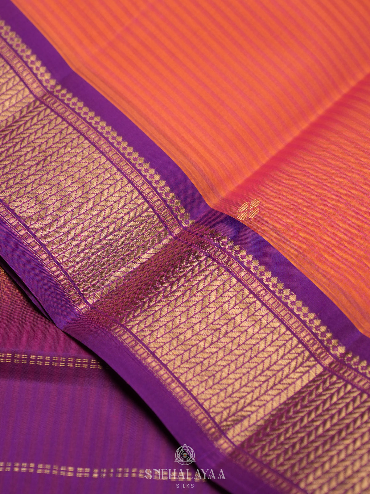 Orange Kanjivaram Silk Saree