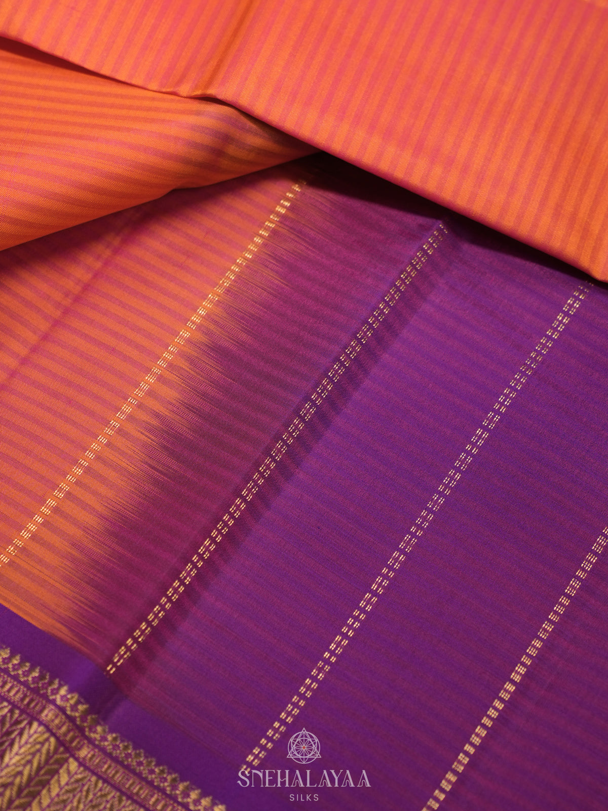 Orange Kanjivaram Silk Saree