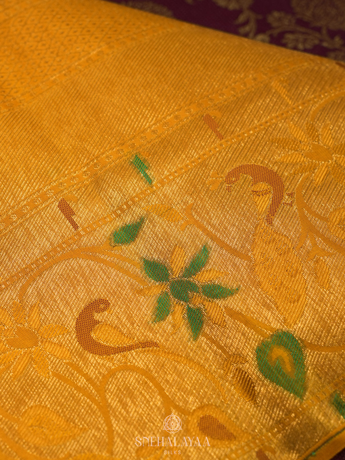 Burgundy Kanjivaram Silk Saree