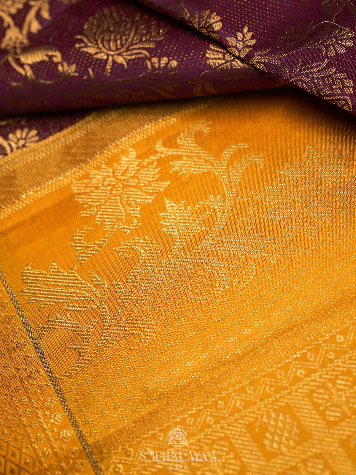 Burgundy Kanjivaram Silk Saree