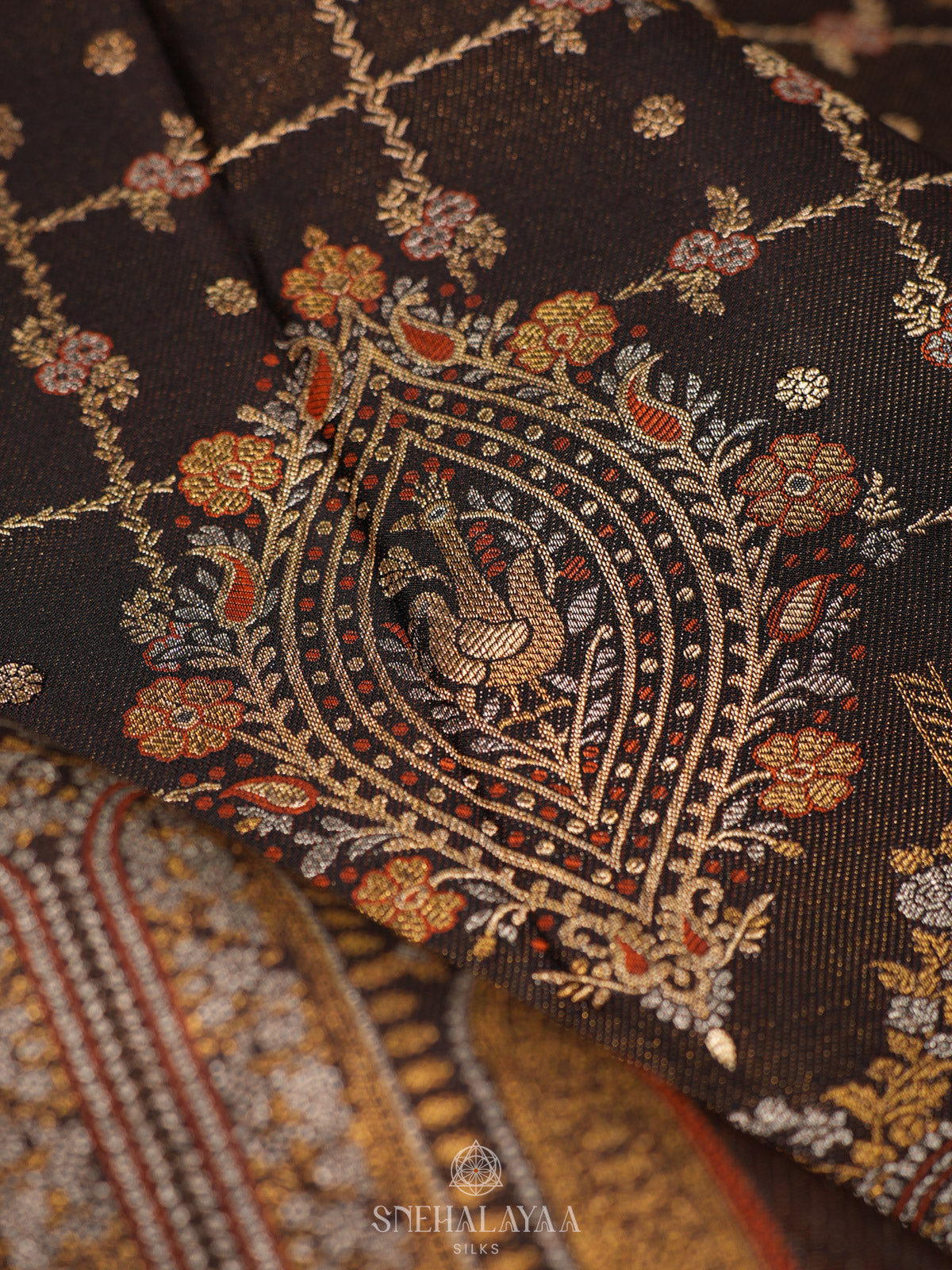 Black Kanjivaram Silk Saree