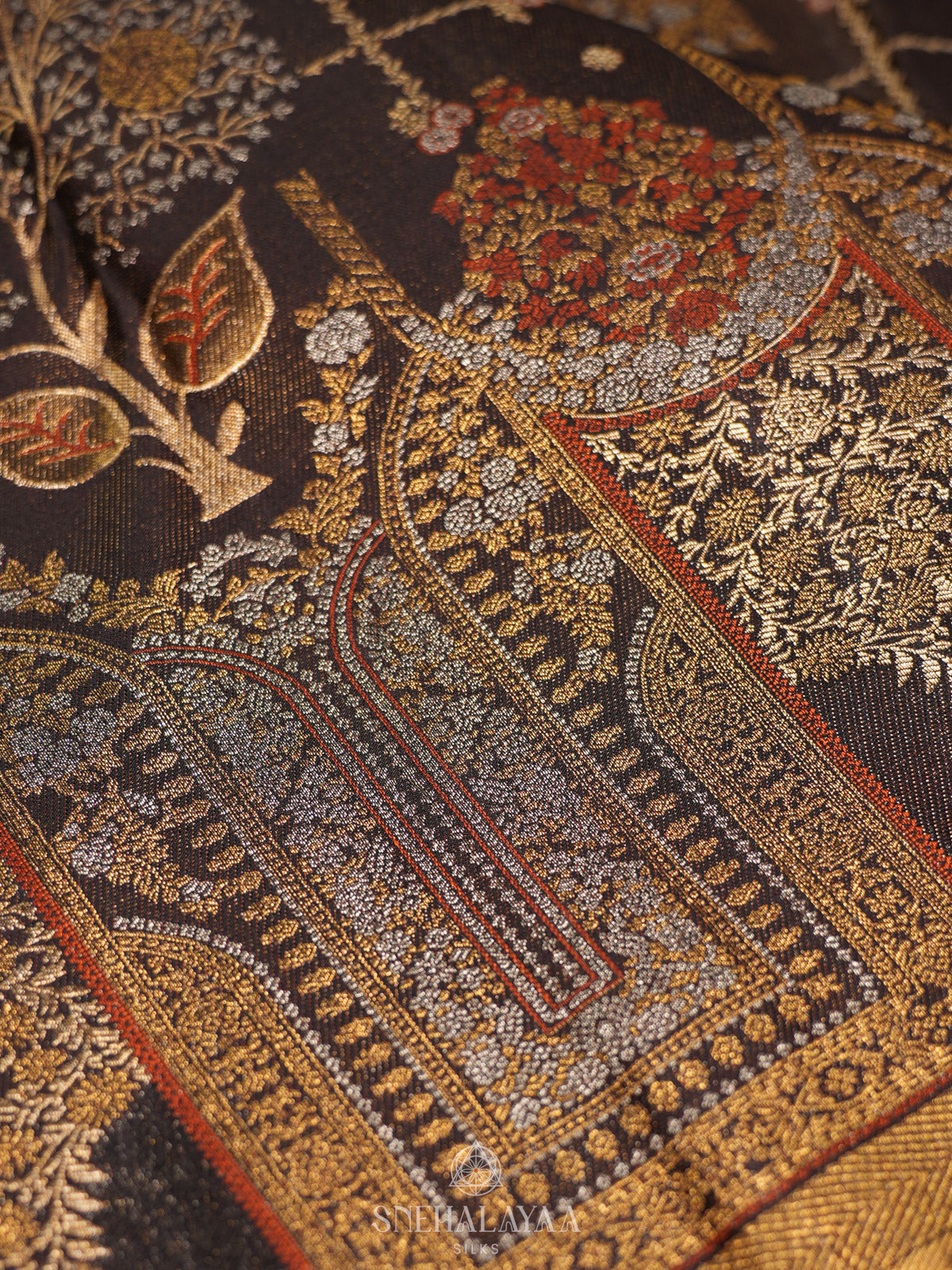 Black Kanjivaram Silk Saree