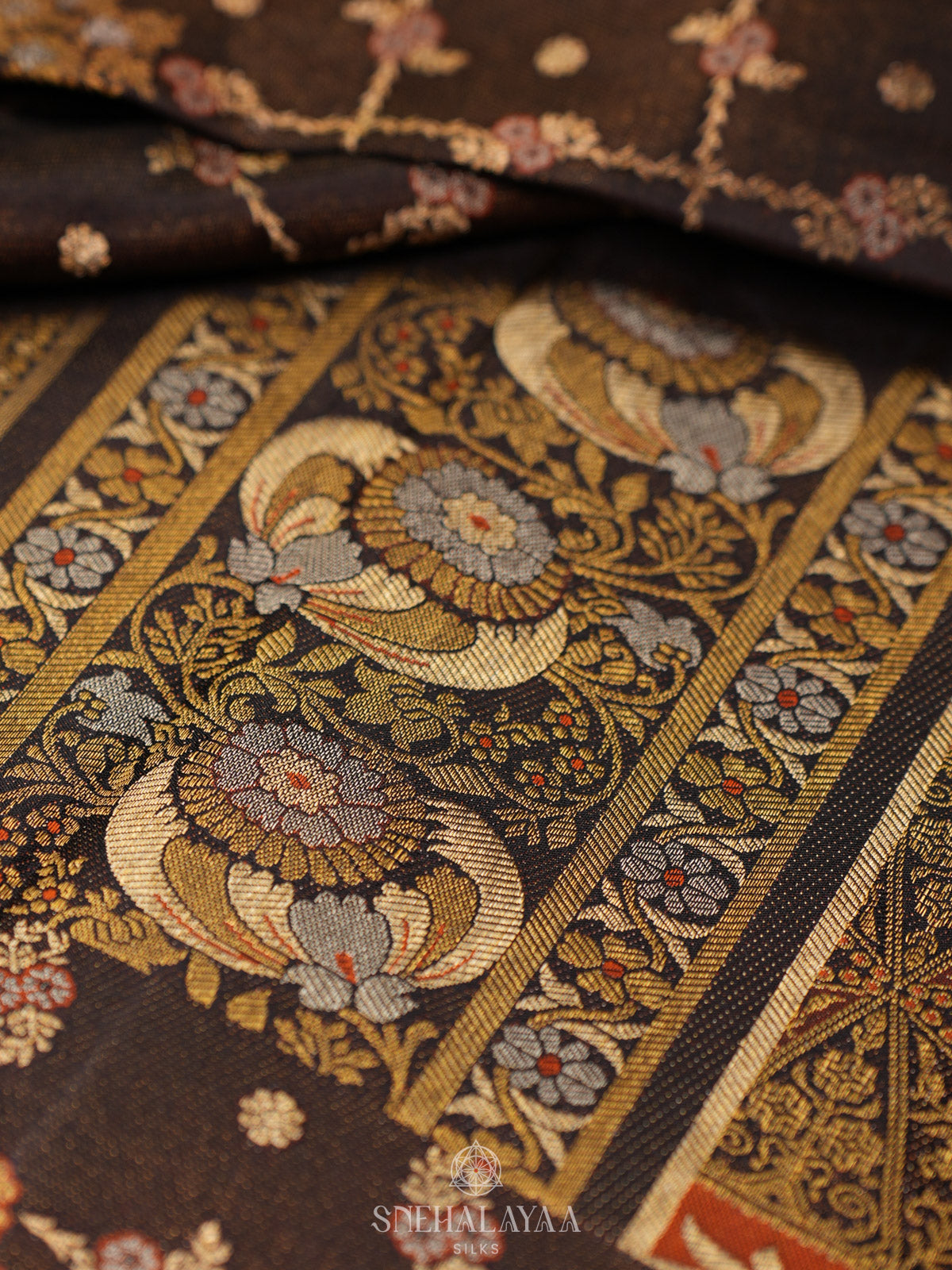 Black Kanjivaram Silk Saree
