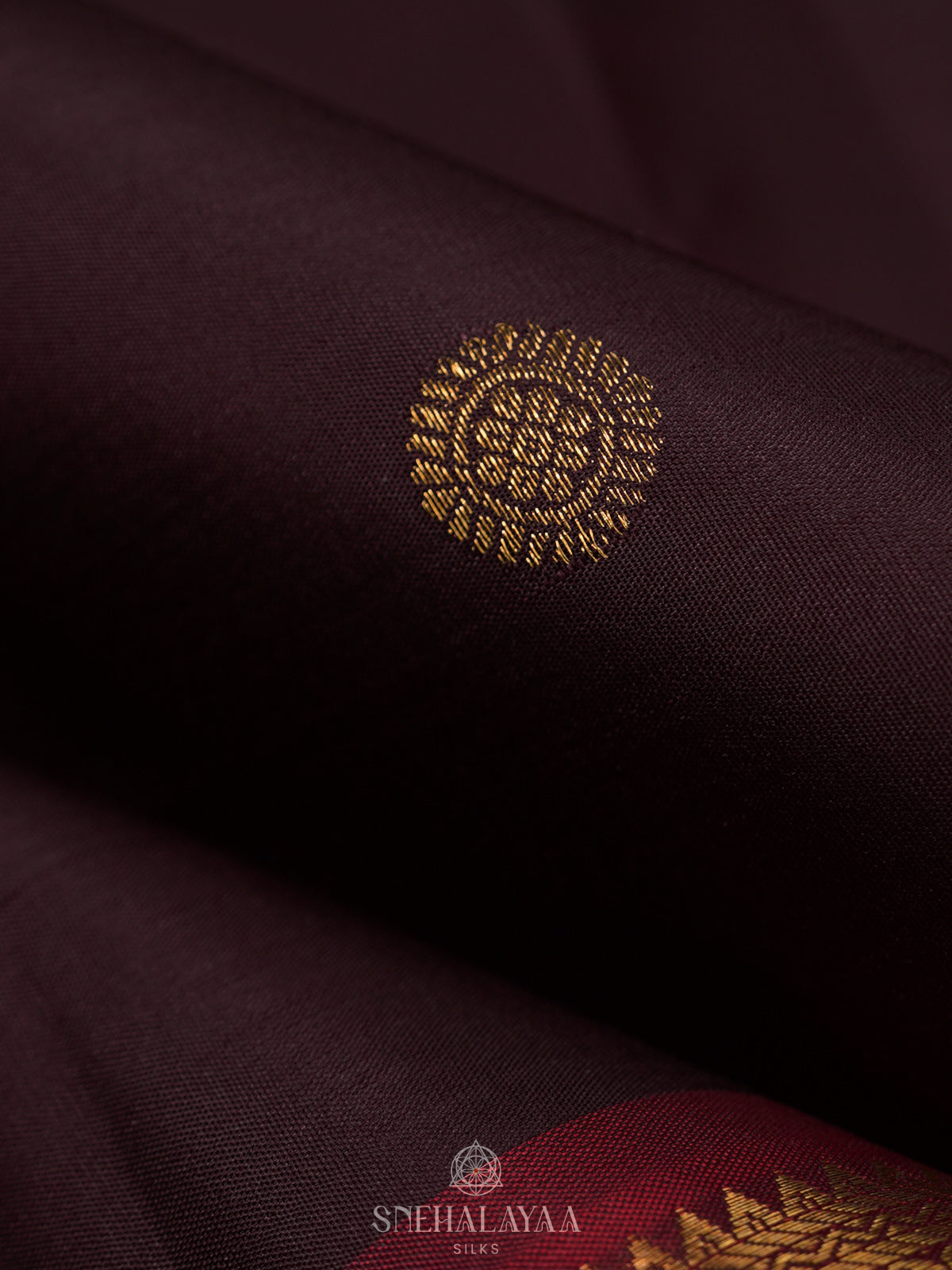 Burgundy Kanjivaram Silk Saree